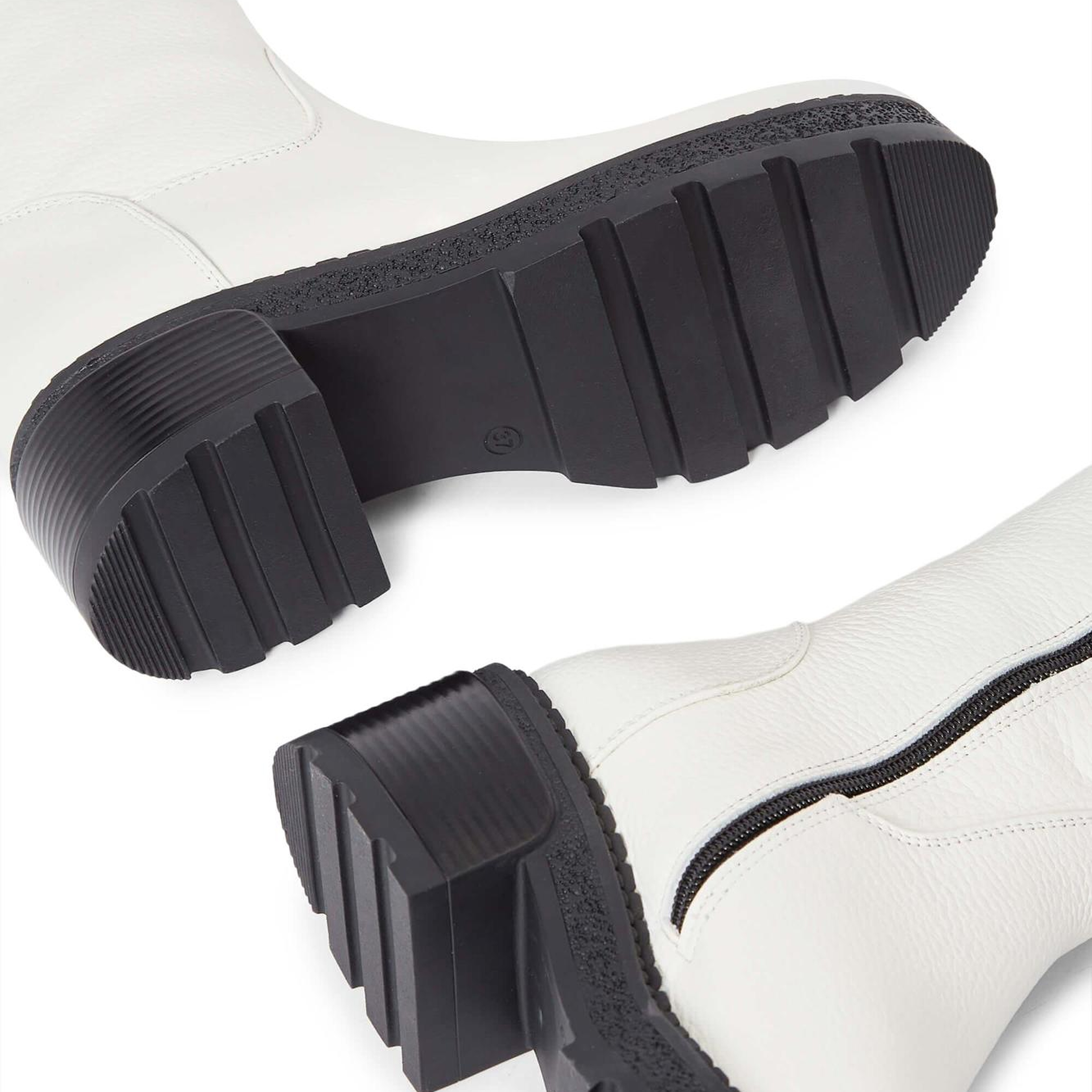 Tamer Tanca Kadın Hakiki Deri Kırık Beyaz Casual Çizme