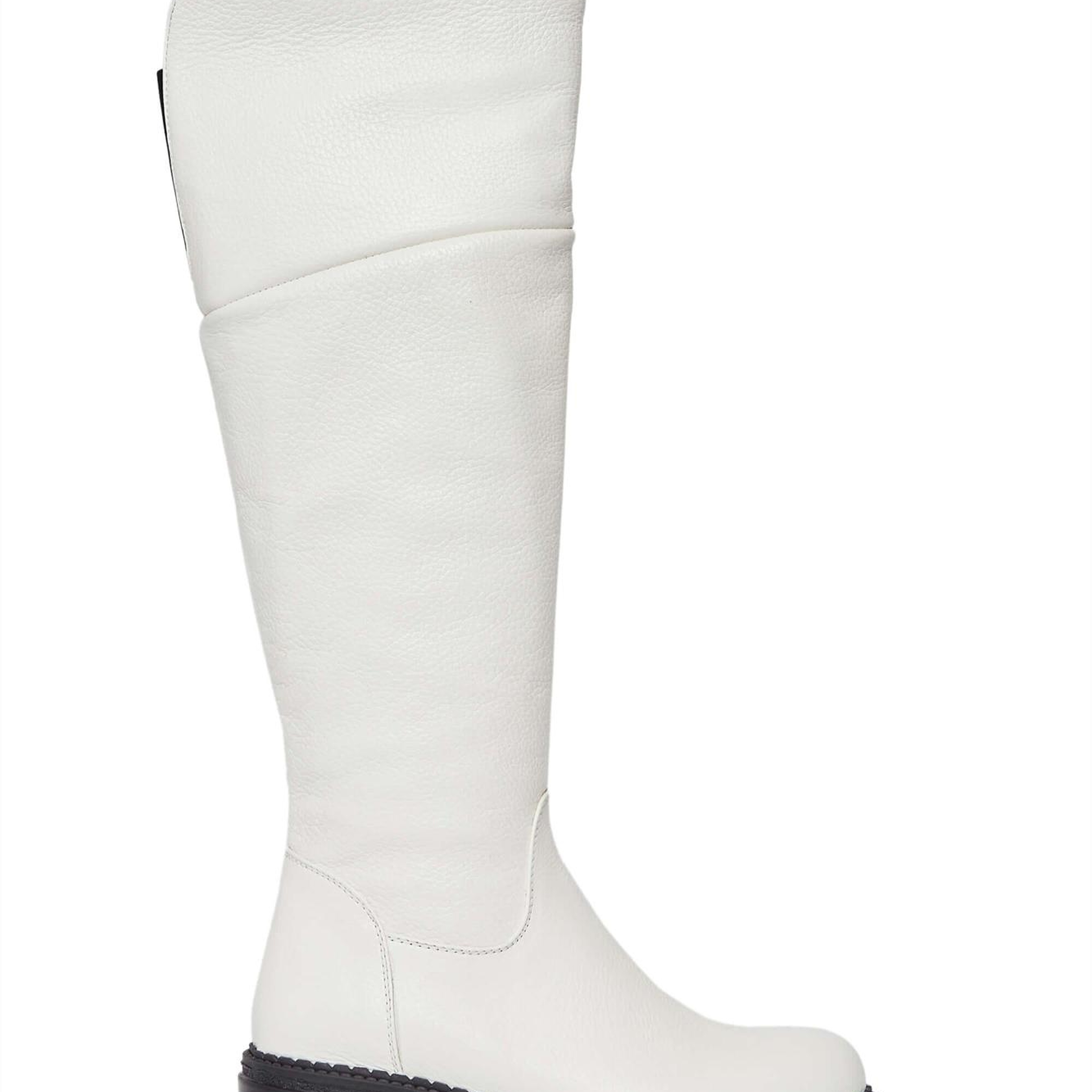 Tamer Tanca Kadın Hakiki Deri Kırık Beyaz Casual Çizme