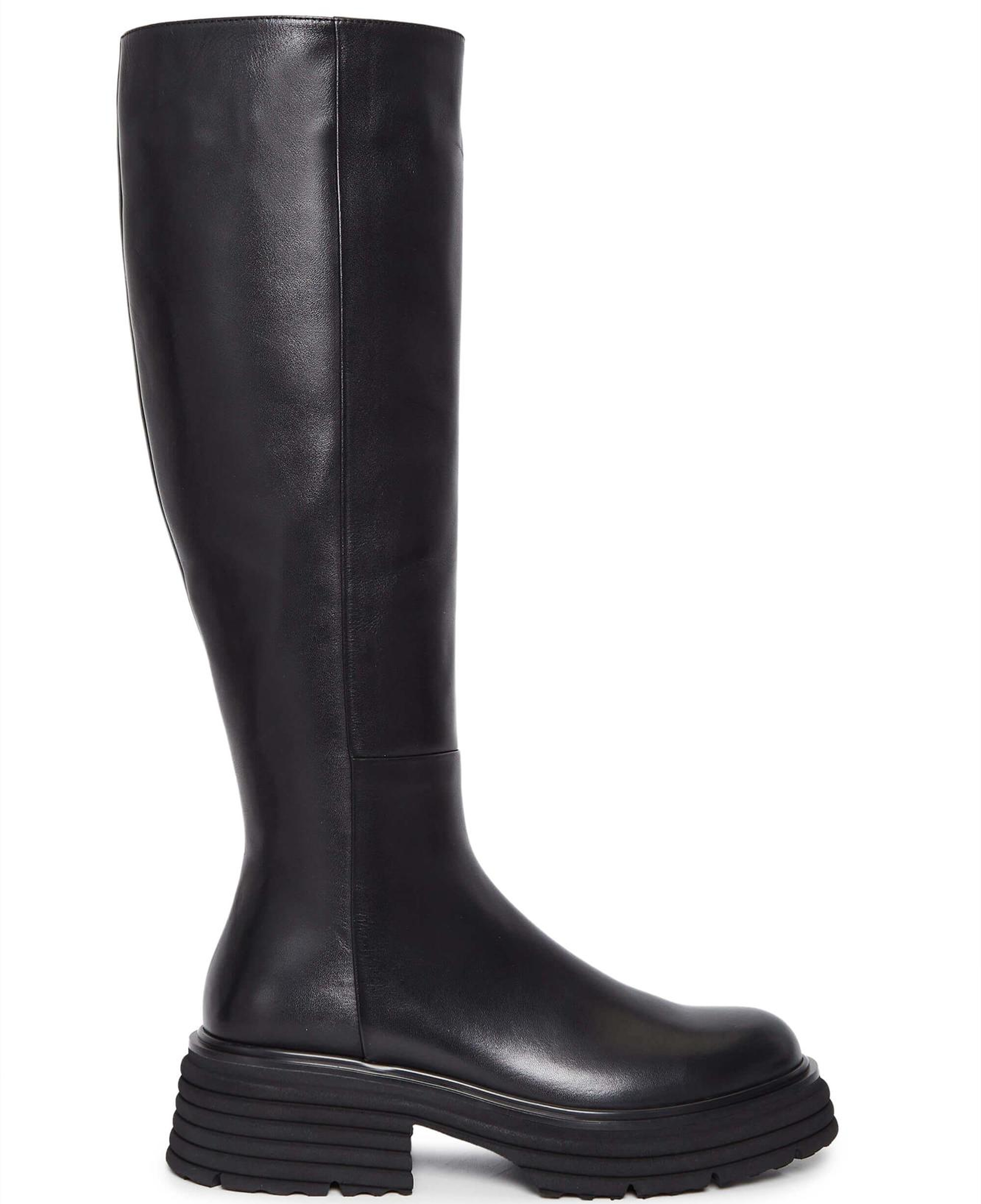 Tamer Tanca Kadın Hakiki Deri Siyah Deri Casual Çizme