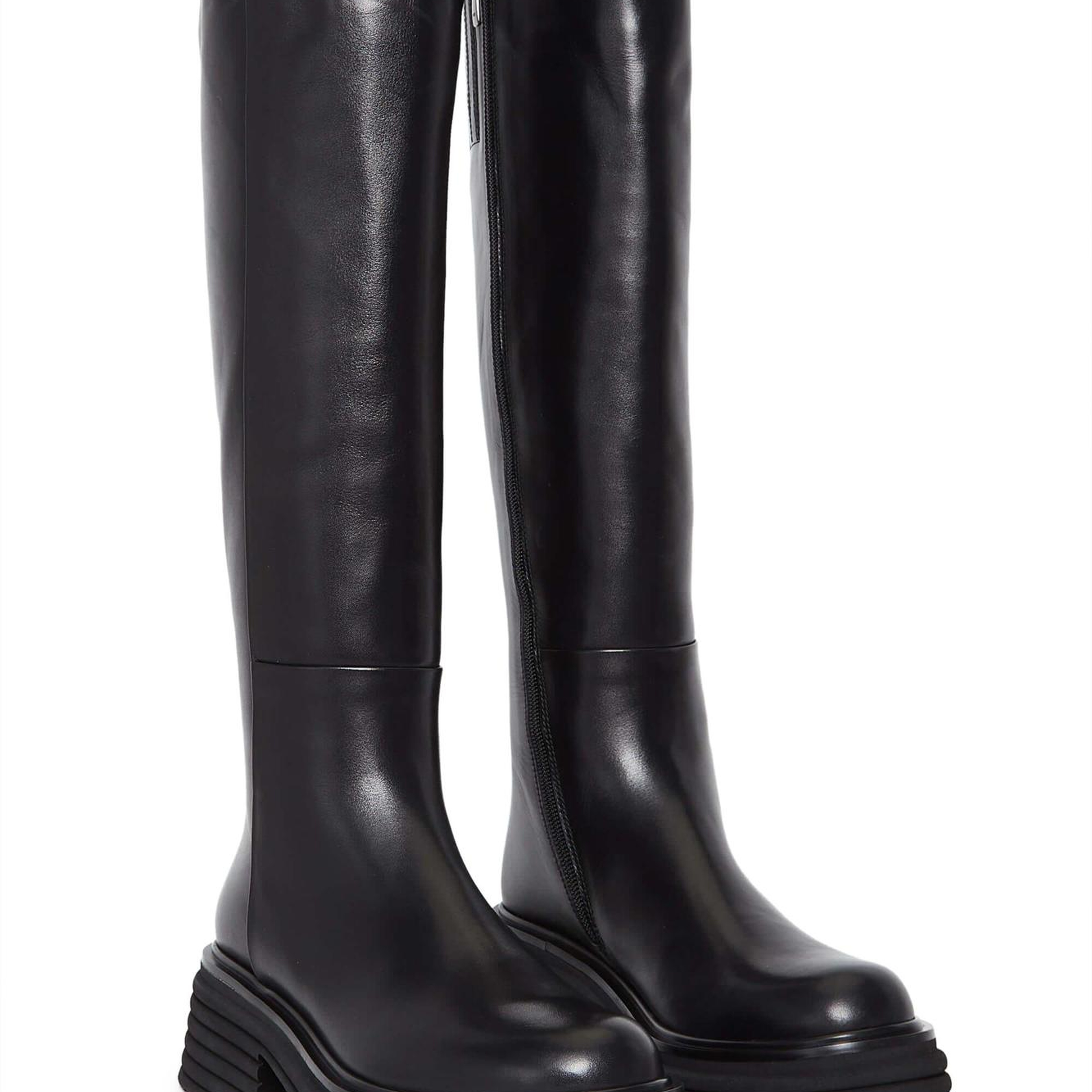 Tamer Tanca Kadın Hakiki Deri Siyah Deri Casual Çizme