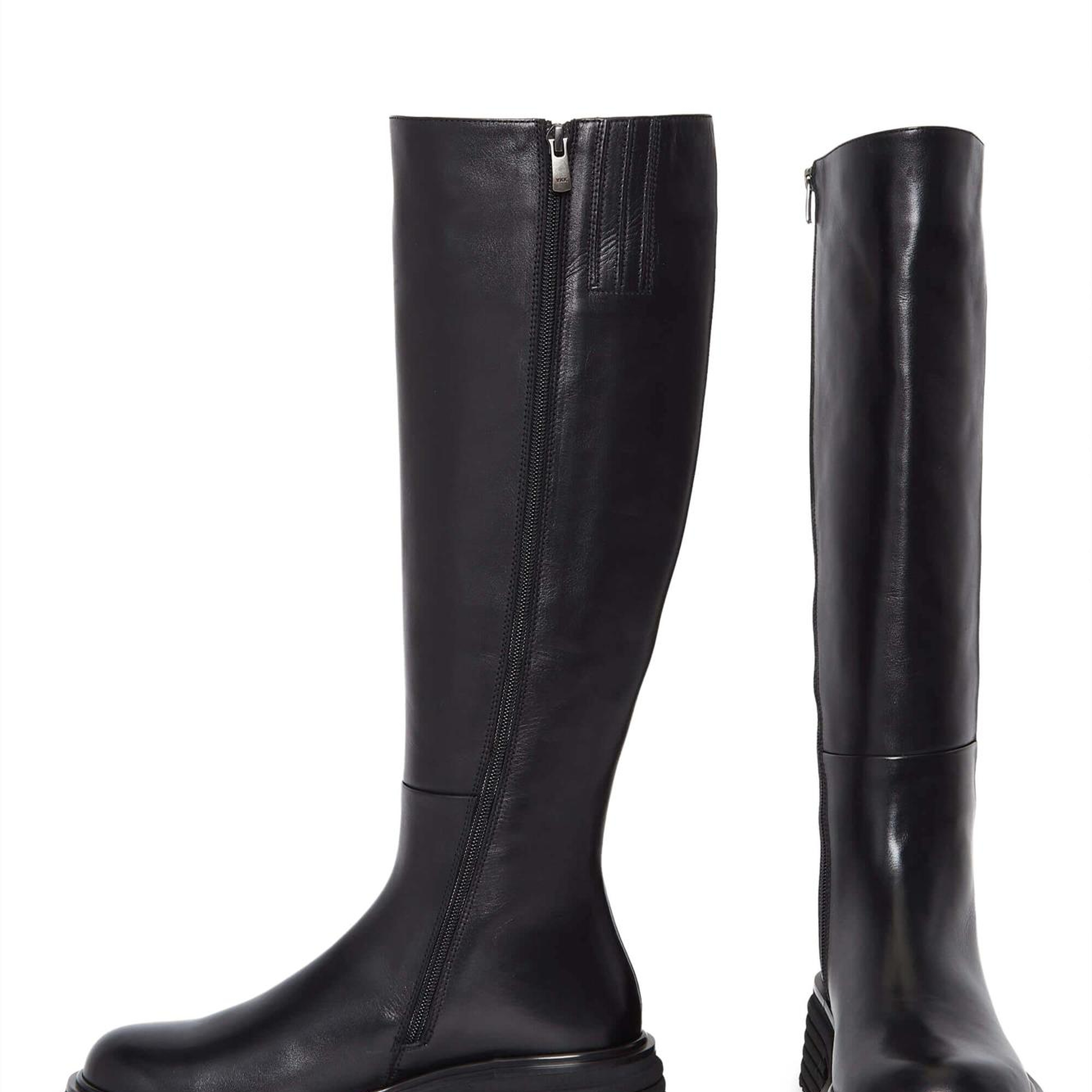 Tamer Tanca Kadın Hakiki Deri Siyah Deri Casual Çizme