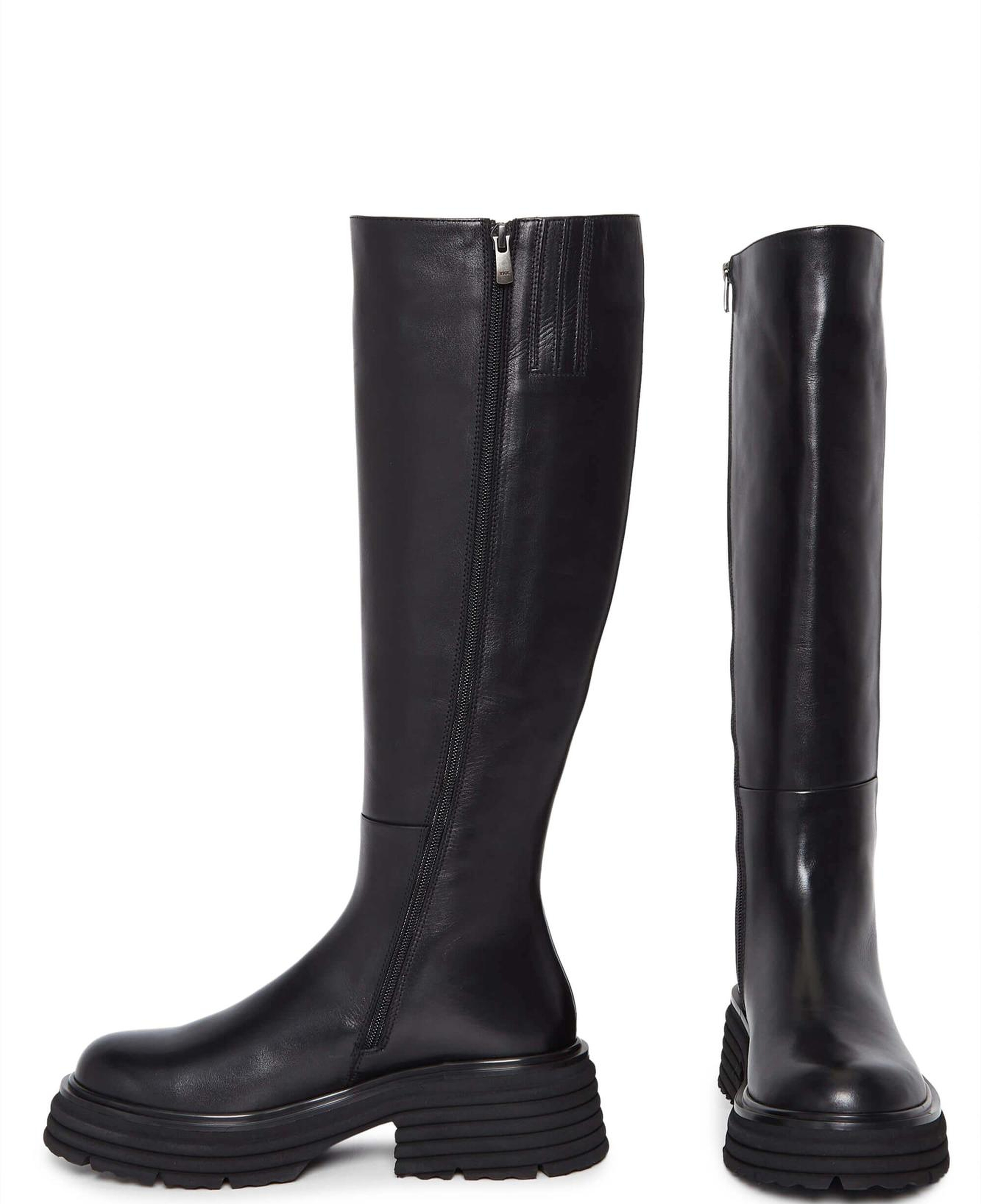 Tamer Tanca Kadın Hakiki Deri Siyah Deri Casual Çizme