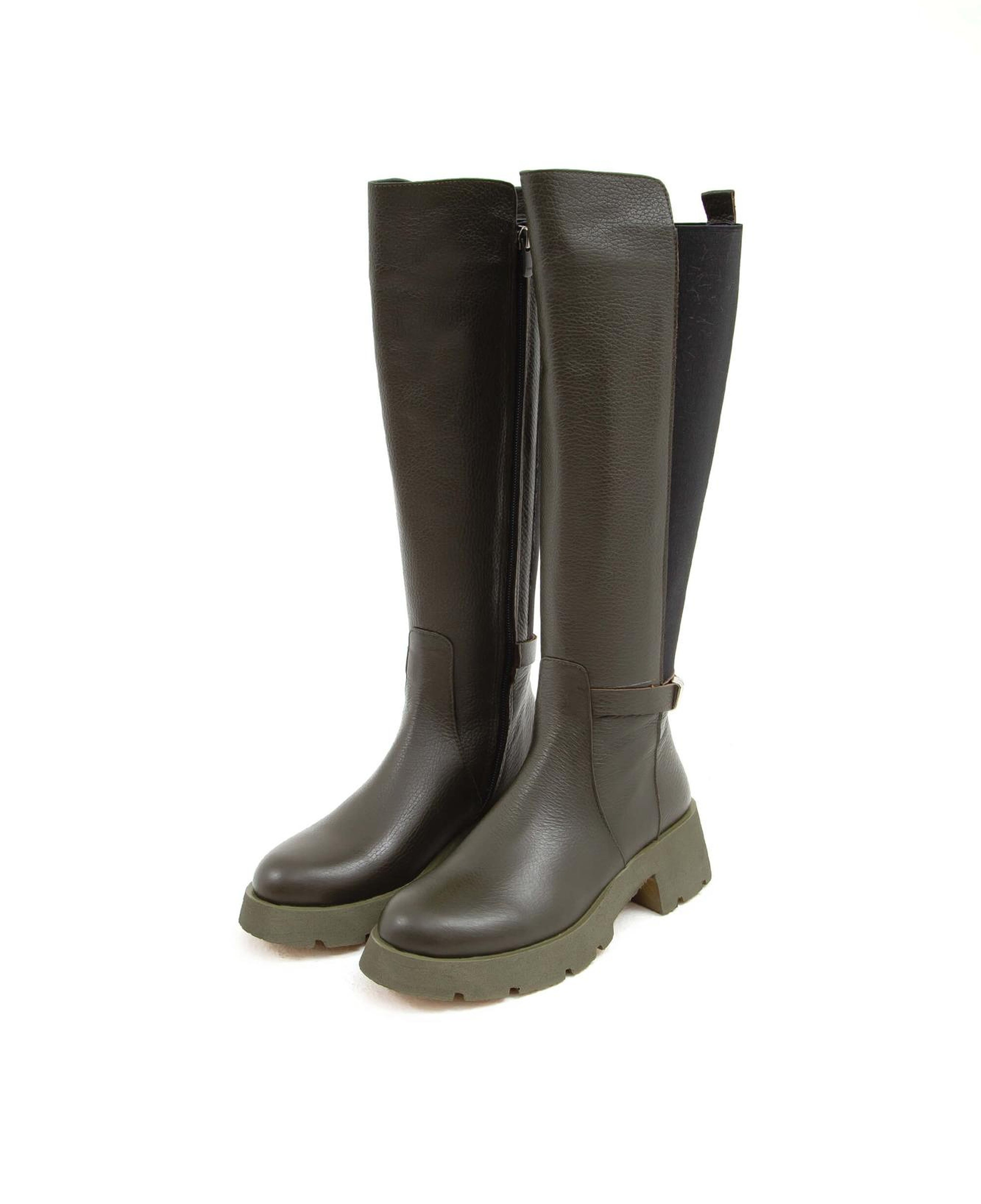 Tamer Tanca Kadın Hakiki Deri Yeşil Casual Çizme