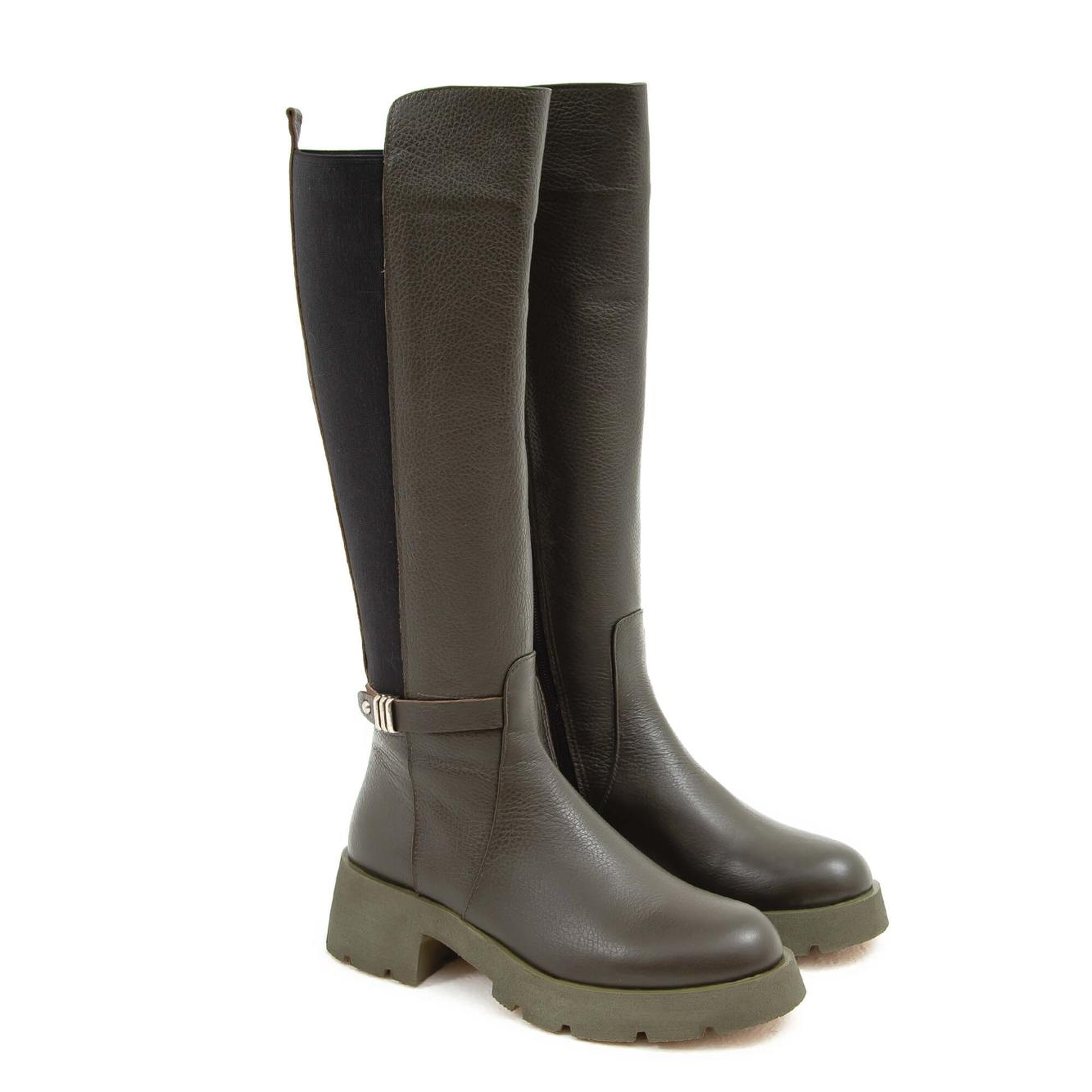 Tamer Tanca Kadın Hakiki Deri Yeşil Casual Çizme