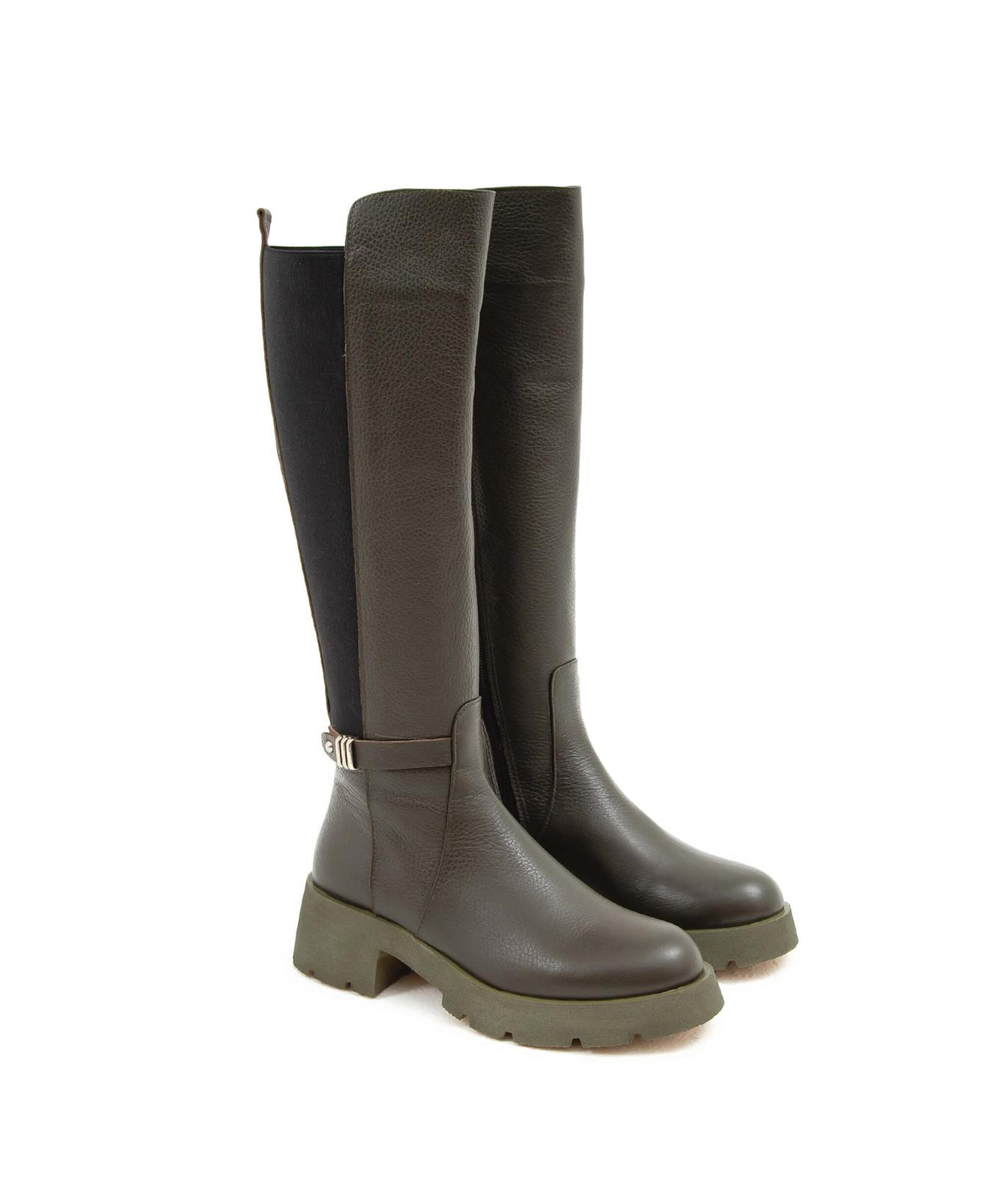 Tamer Tanca Kadın Hakiki Deri Yeşil Casual Çizme