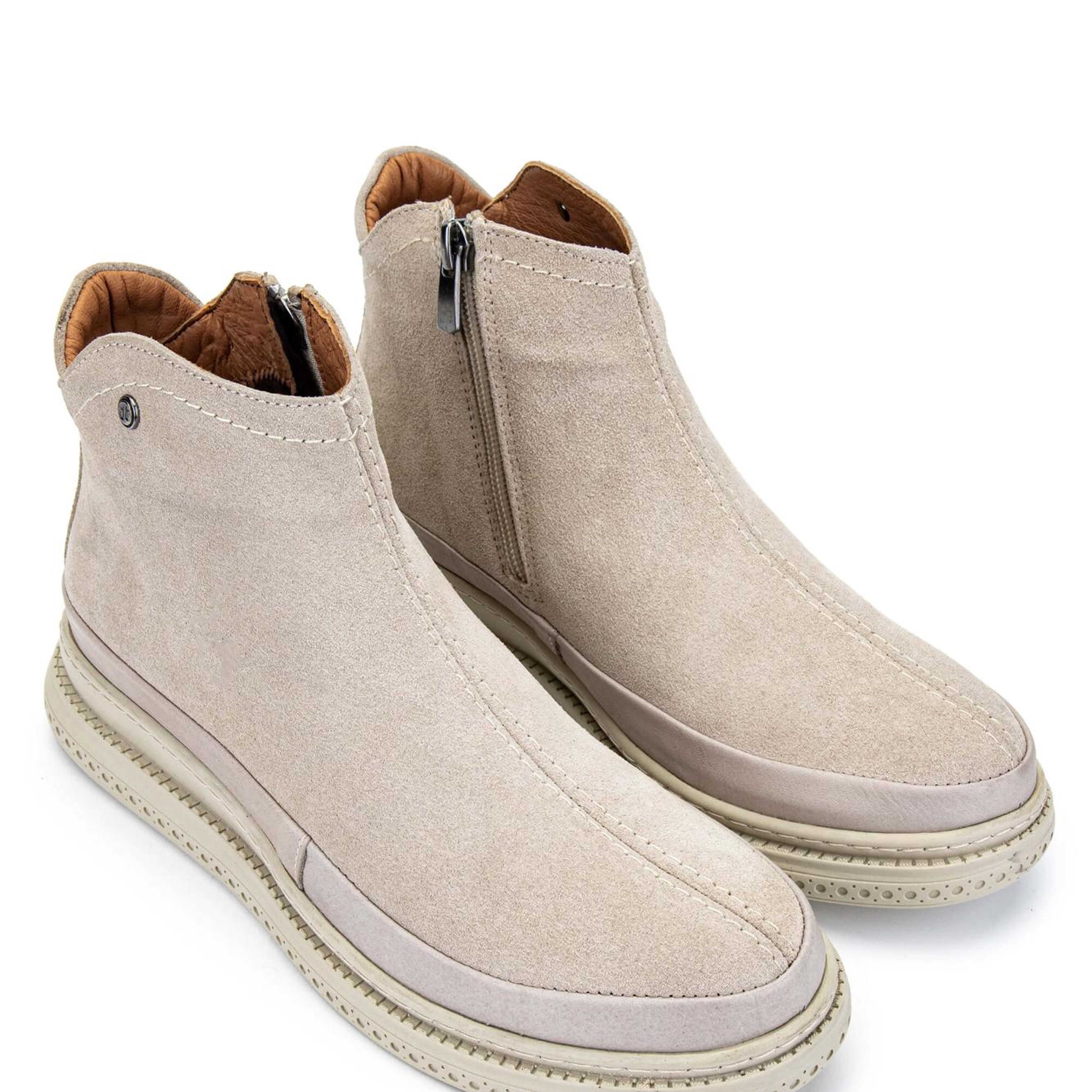 Tamer Tanca Kadın Hakiki Deri Bej Süet Casual Bot