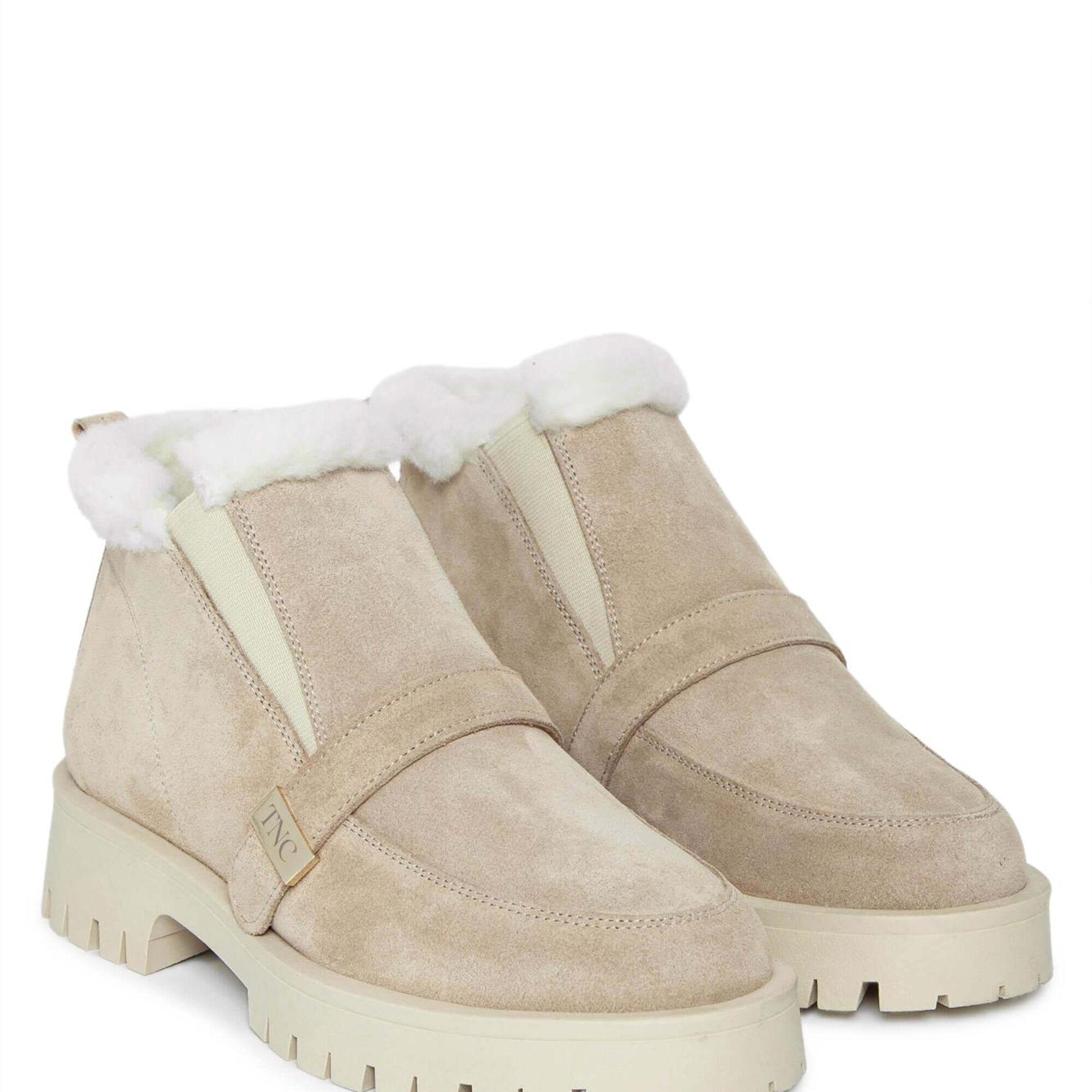 Tamer Tanca Kadın Hakiki Deri Bej Casual Bot