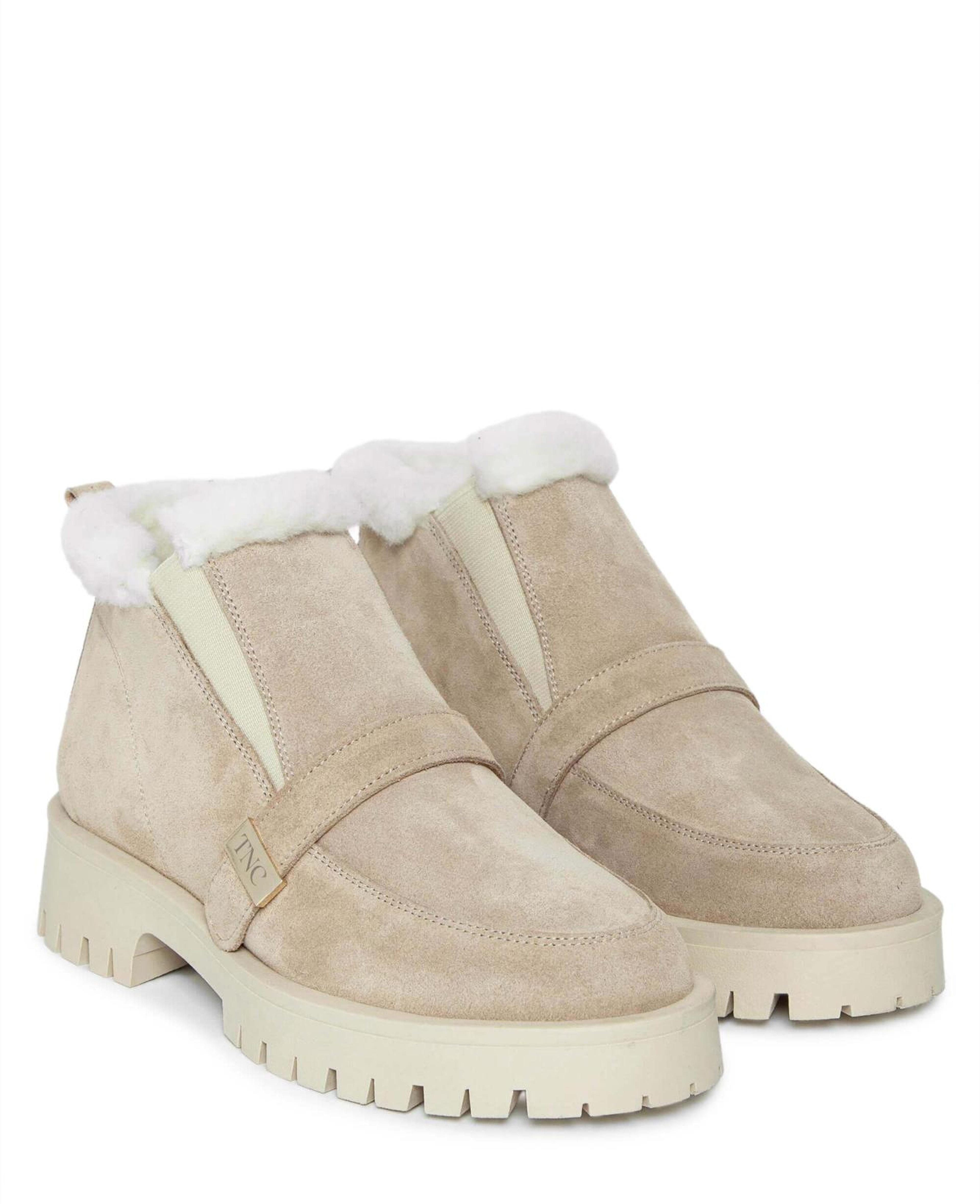 Tamer Tanca Kadın Hakiki Deri Bej Casual Bot