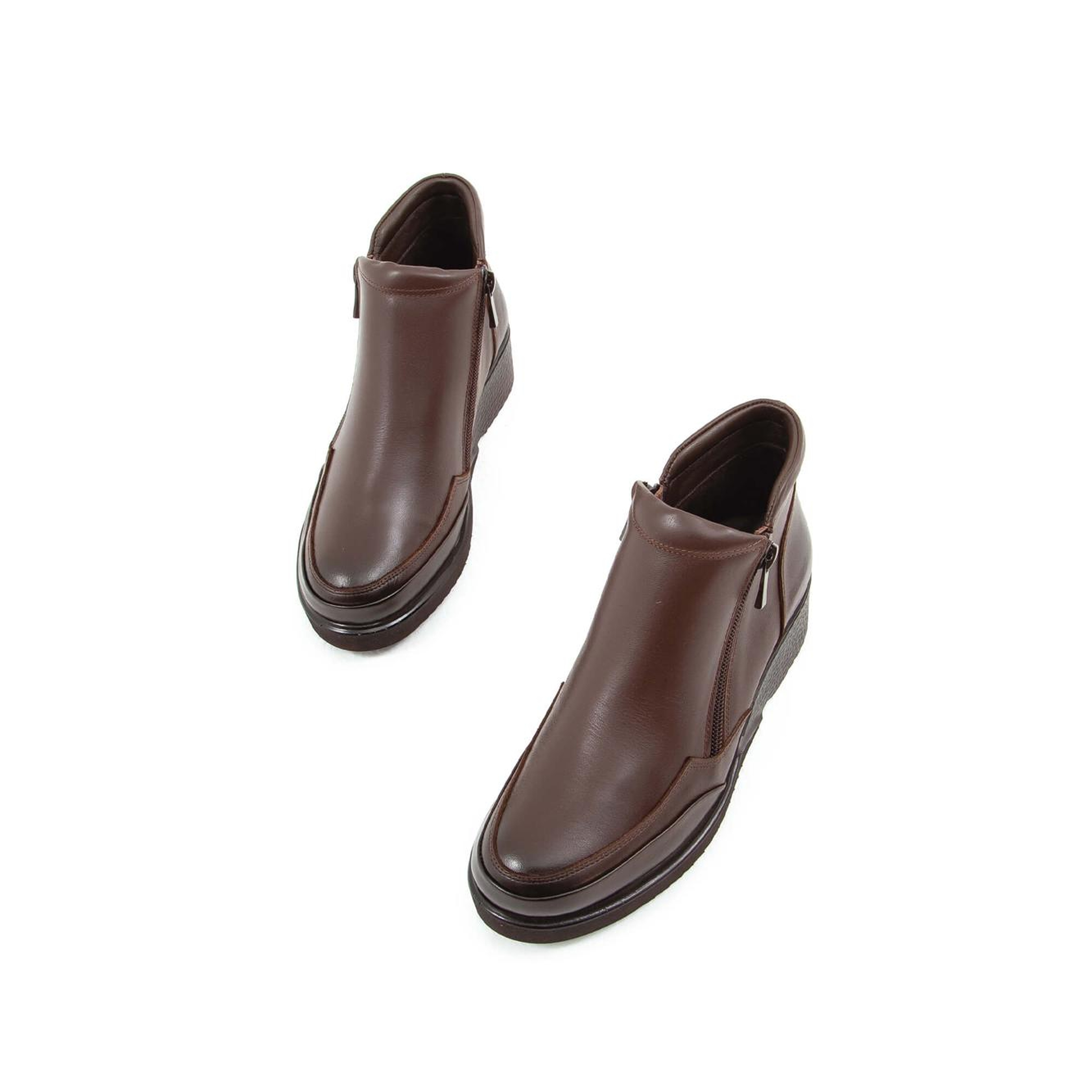 Tamer Tanca Kadın Hakiki Deri Kahverengi Comfort Bot