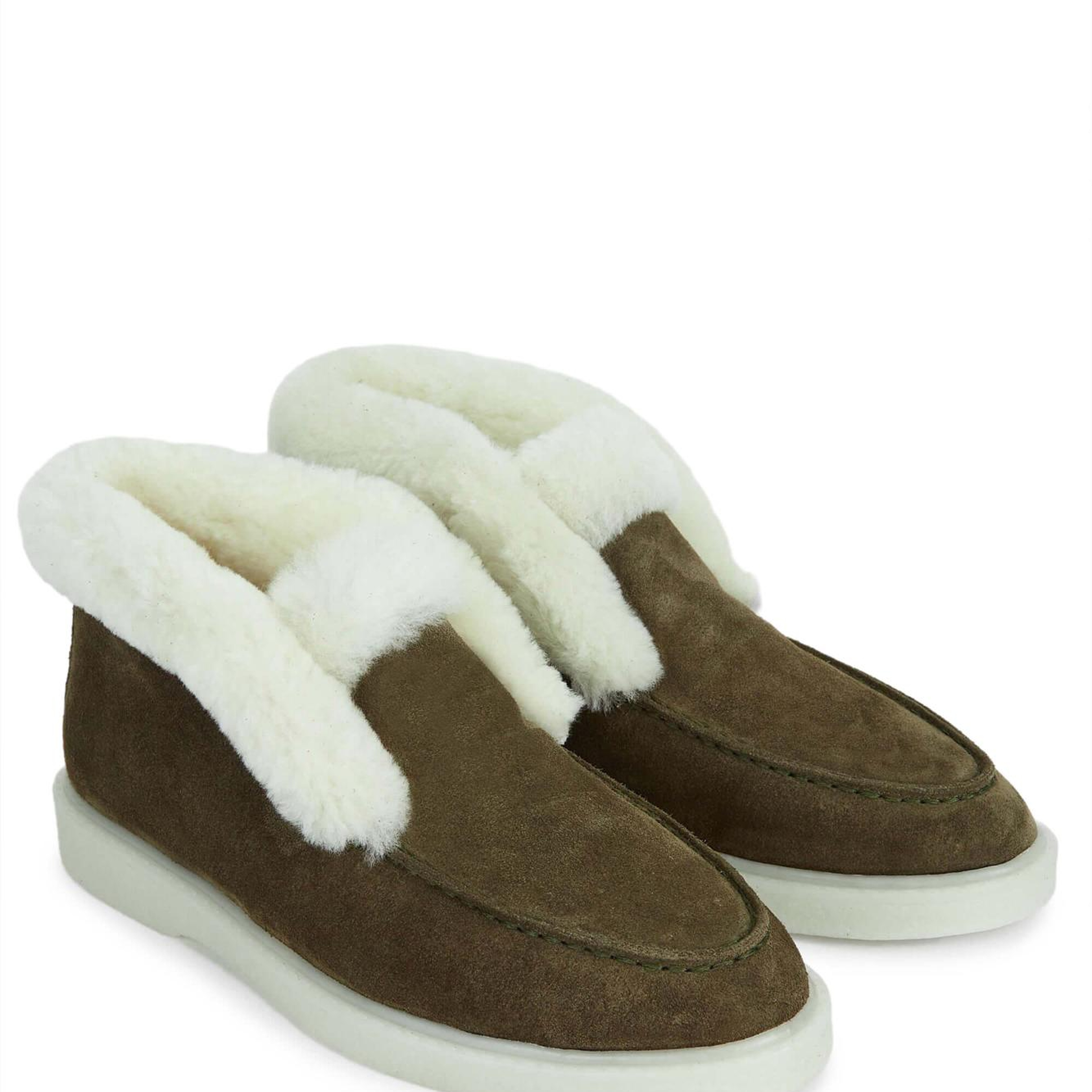 Tamer Tanca Kadın Hakiki Deri Haki Süet Casual Bot