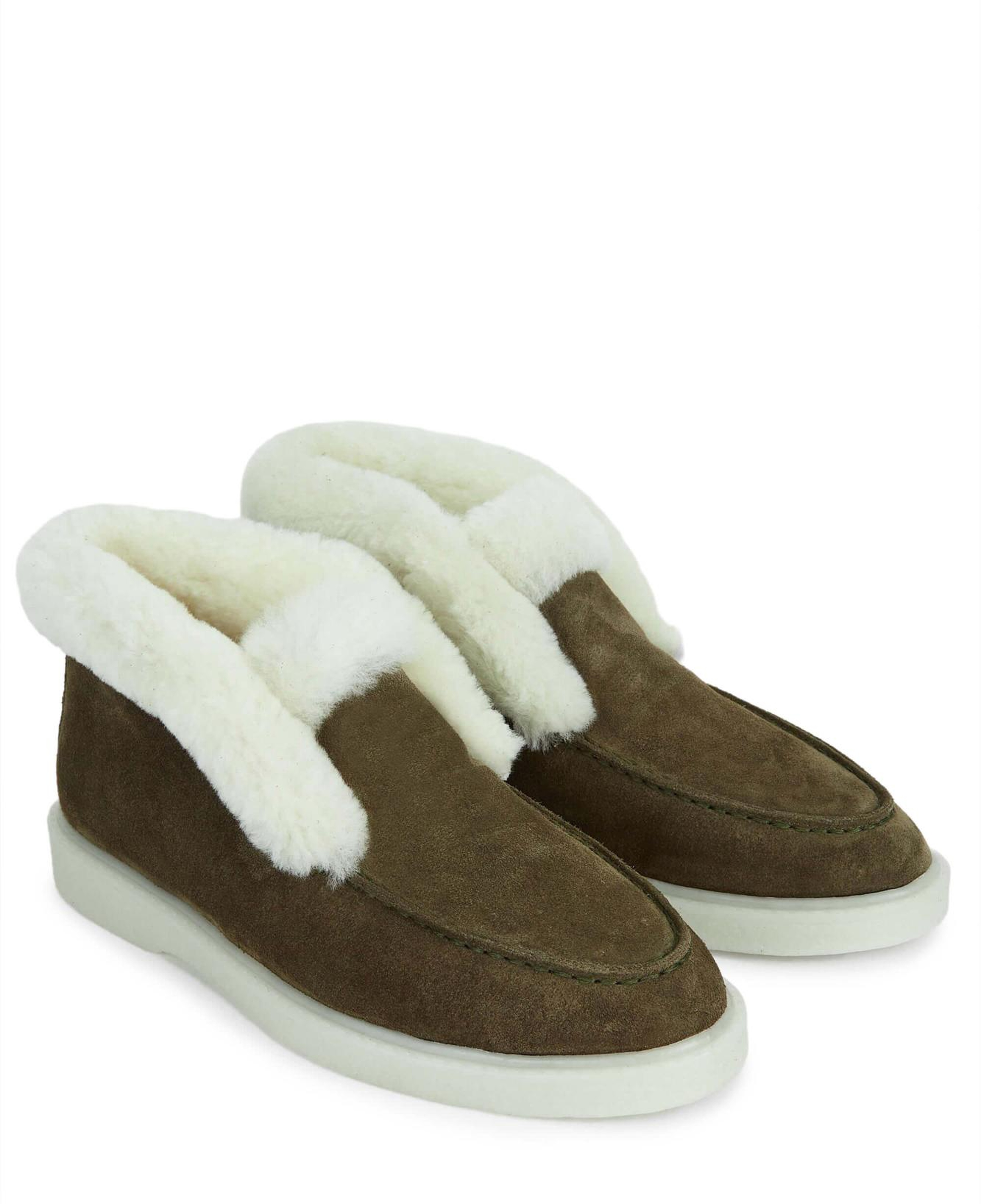 Tamer Tanca Kadın Hakiki Deri Haki Süet Casual Bot