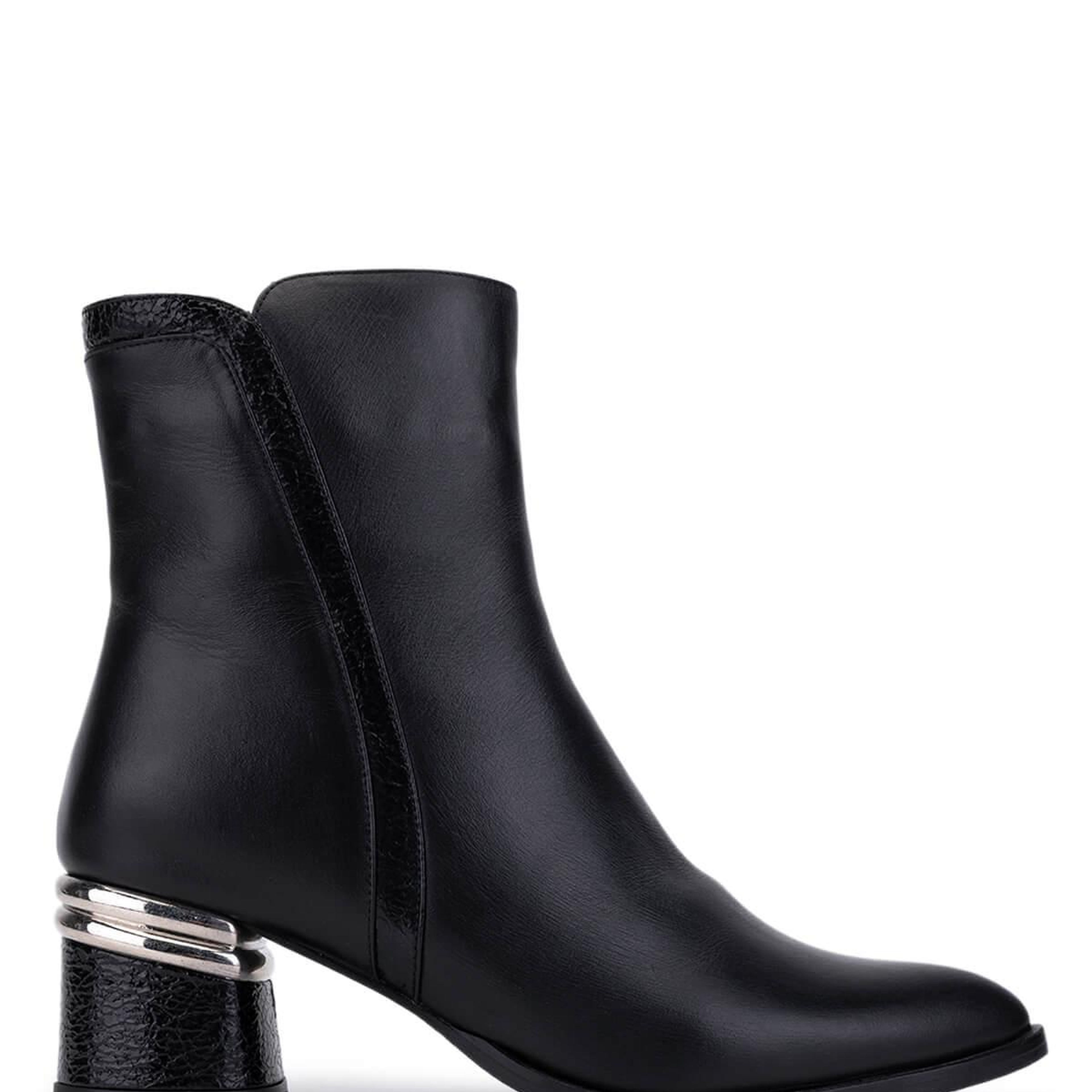 Tamer Tanca Kadın Hakiki Deri Siyah Klasik Bot