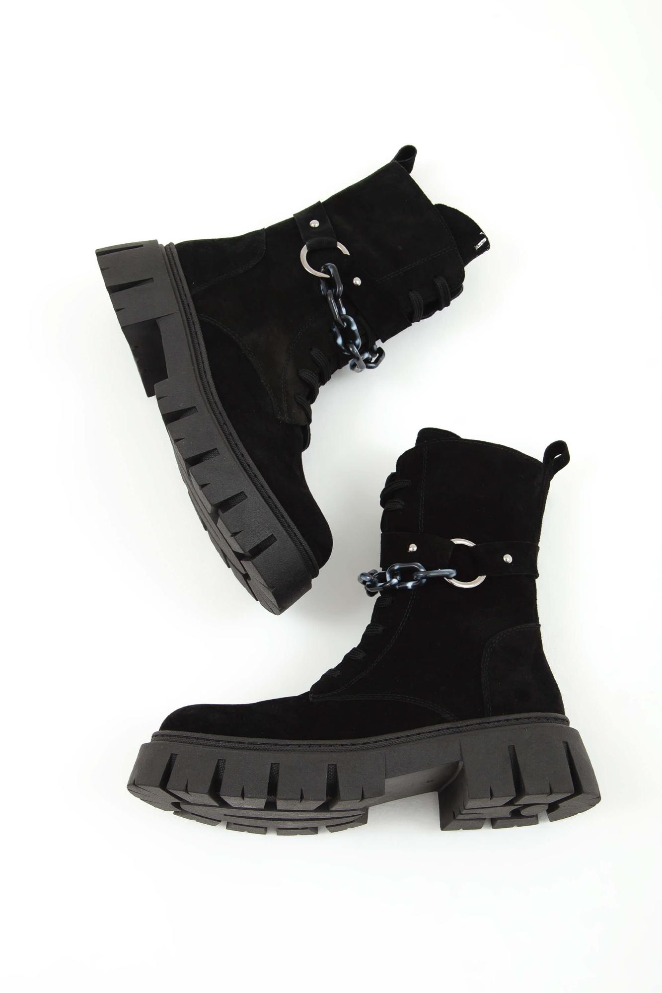 Tamer Tanca Kadın Hakiki Deri Siyah Casual Bot