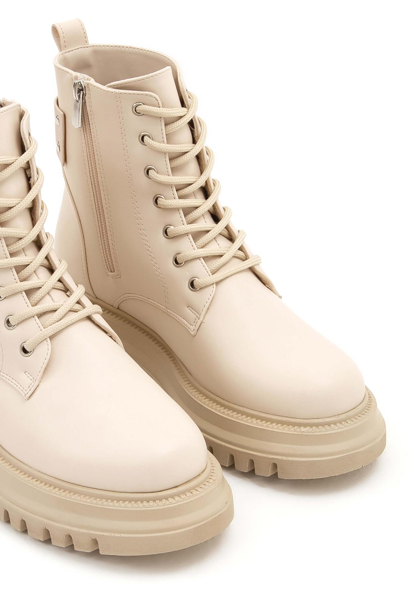 Tamer Tanca Kadın Vegan Bej Casual Bot