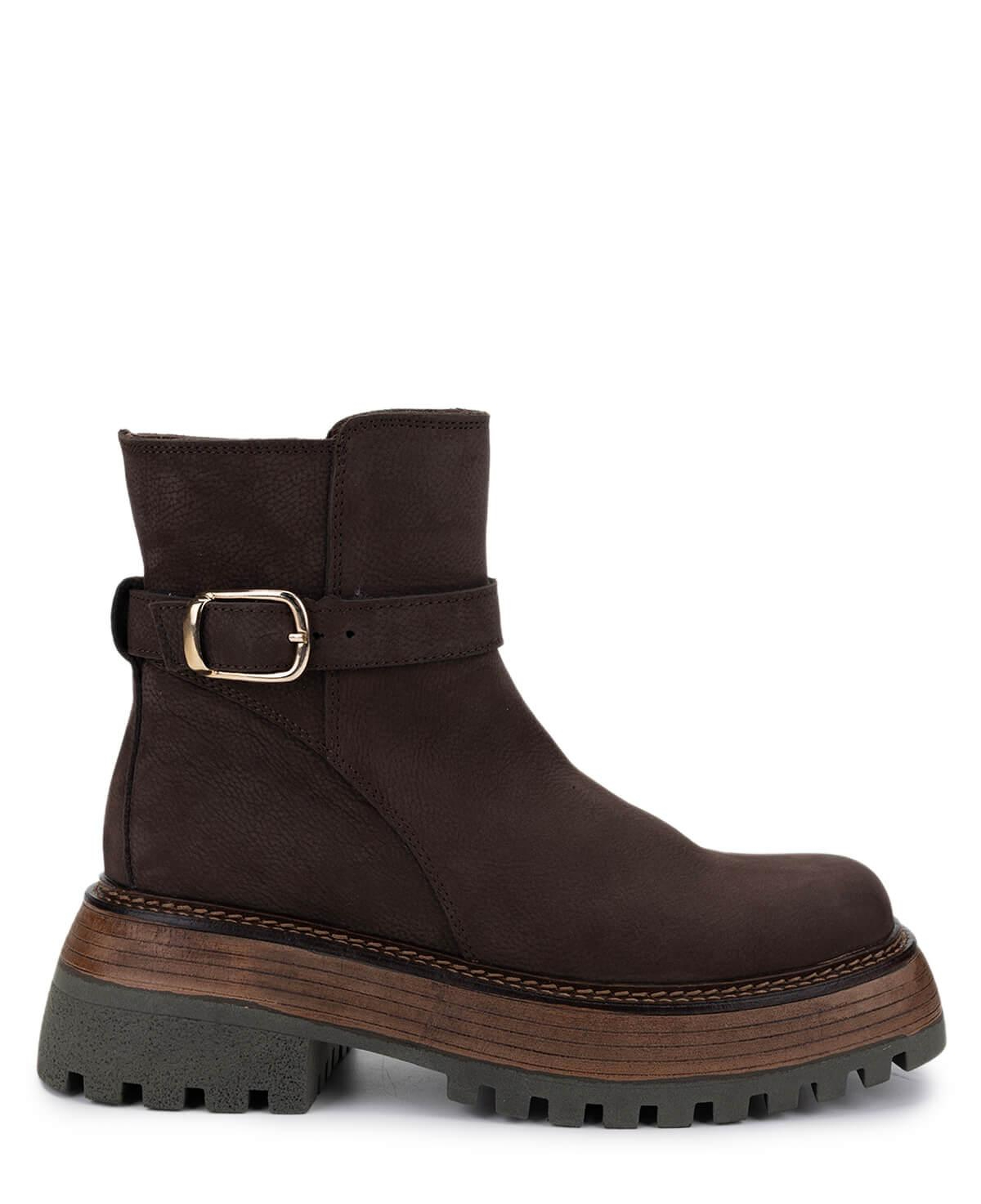 Tamer Tanca Kadın Hakiki Deri Kahverengi Nubuk Casual Bot