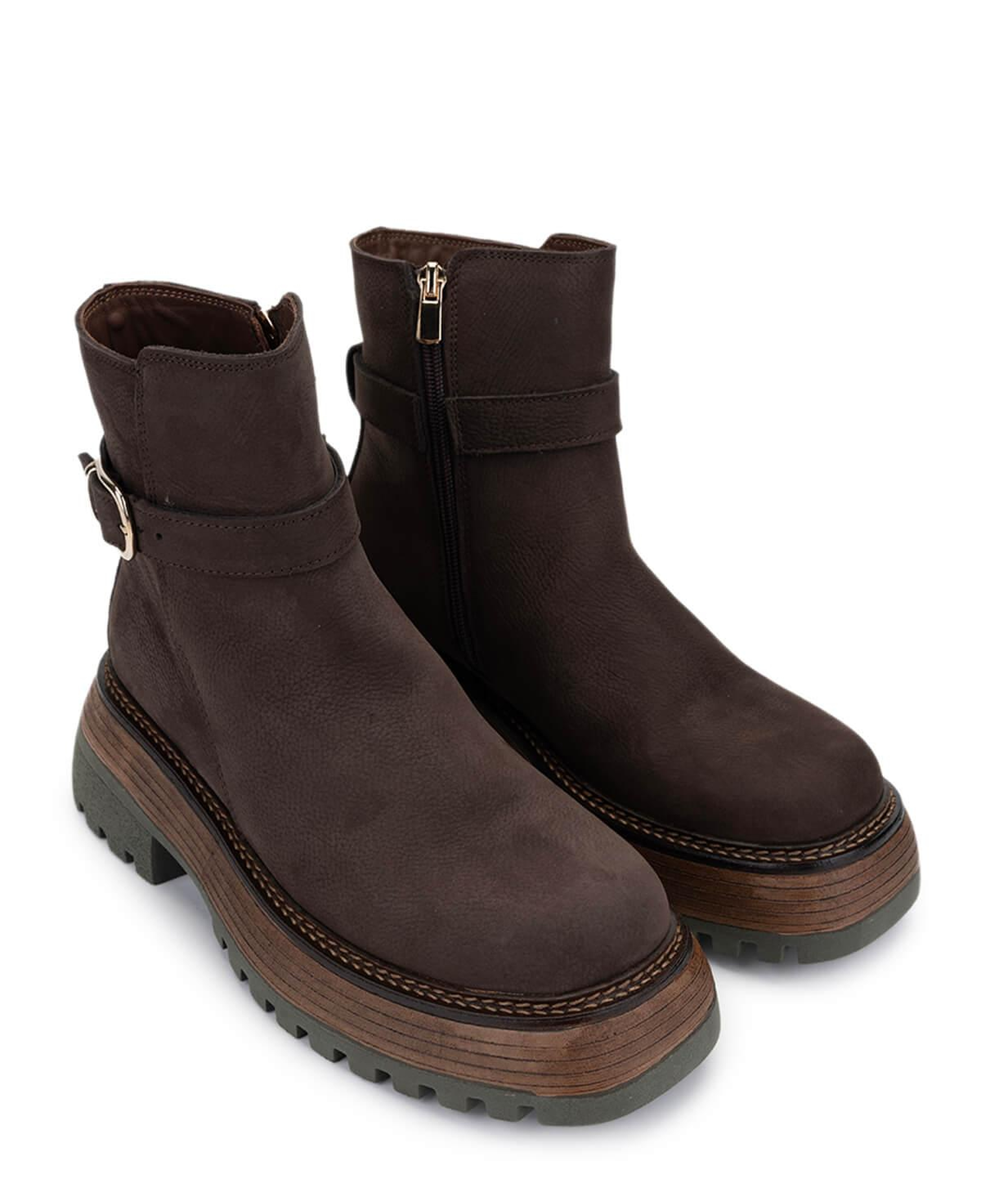 Tamer Tanca Kadın Hakiki Deri Kahverengi Nubuk Casual Bot