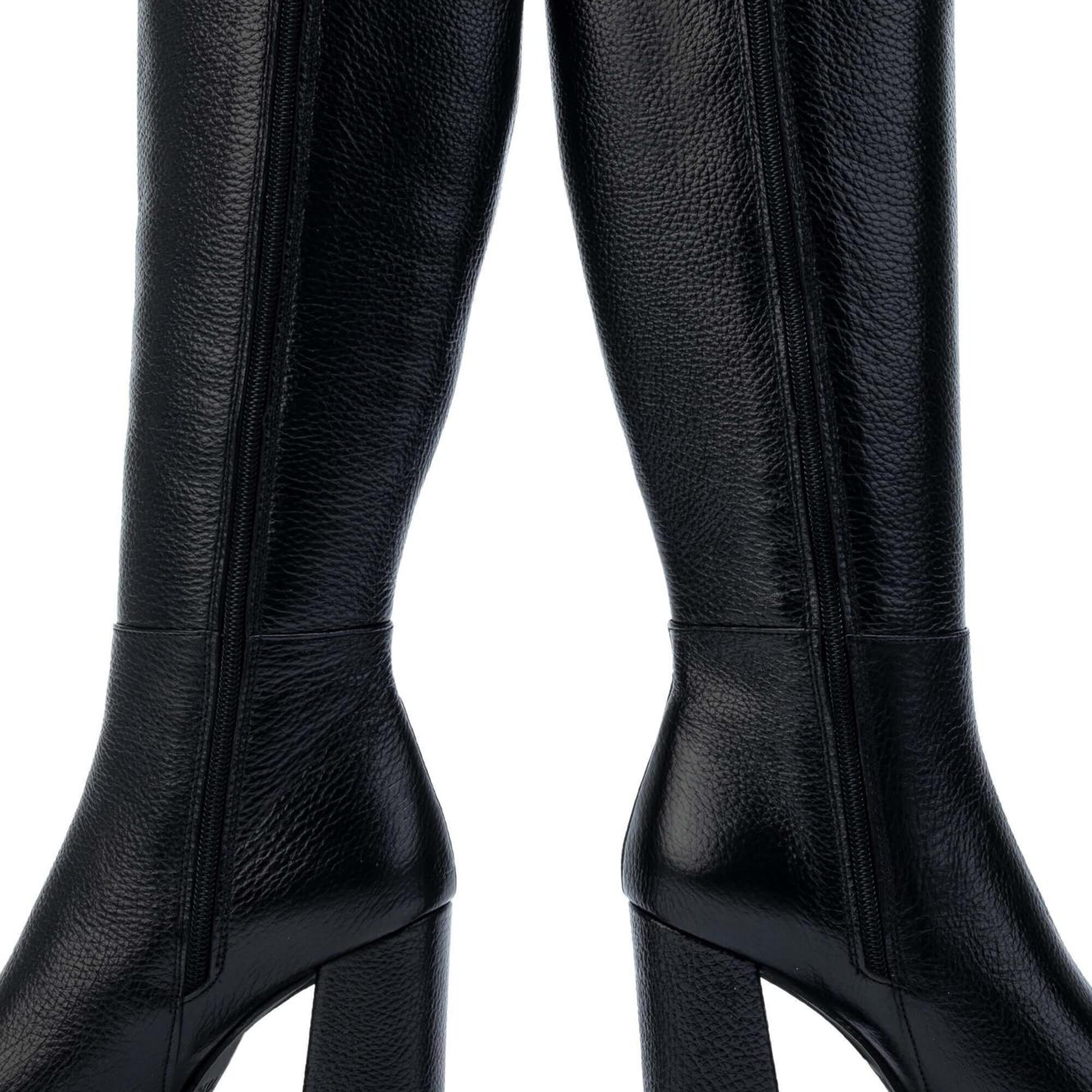 Tamer Tanca Kadın Hakiki Deri Siyah Floter Klasik Çizme