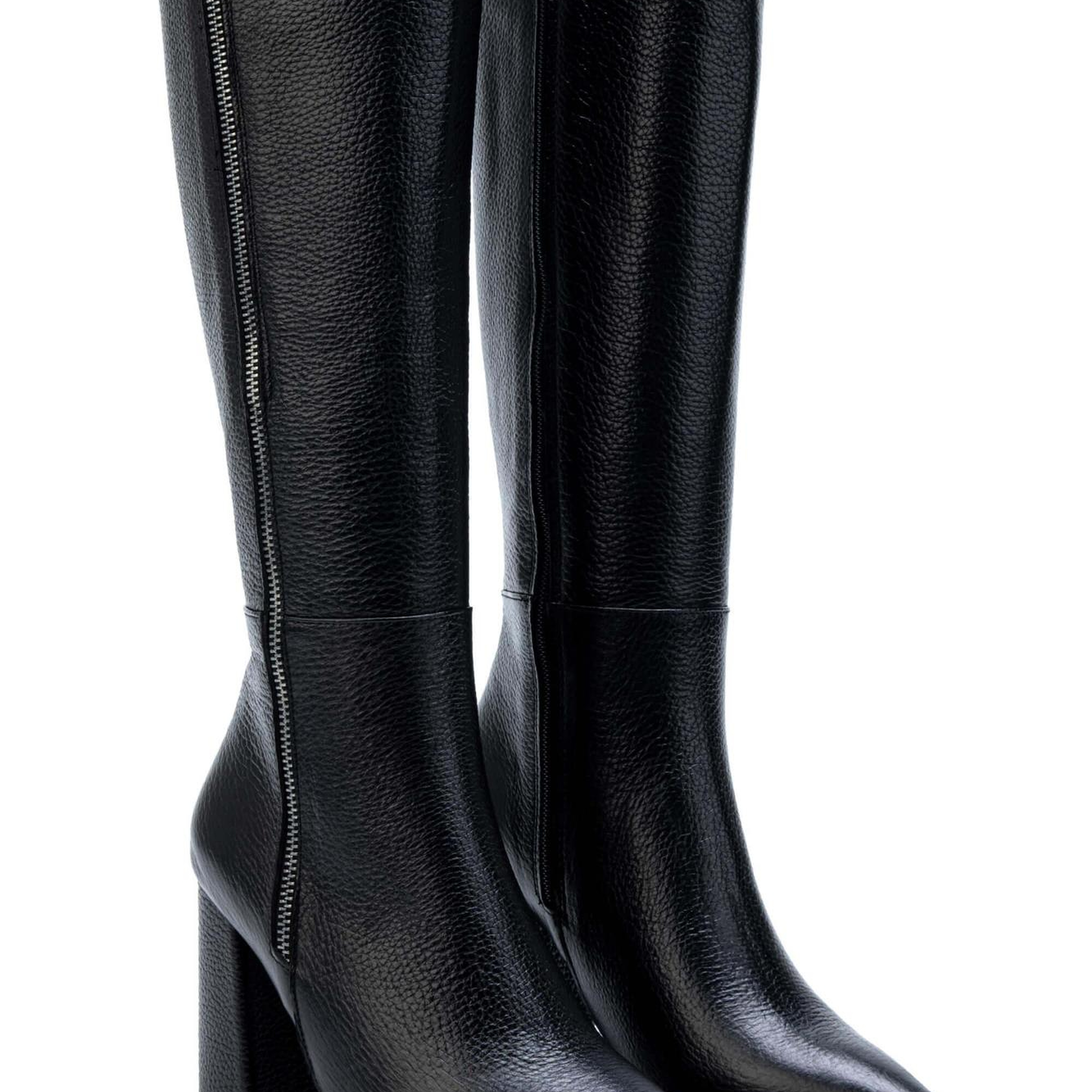 Tamer Tanca Kadın Hakiki Deri Siyah Floter Klasik Çizme