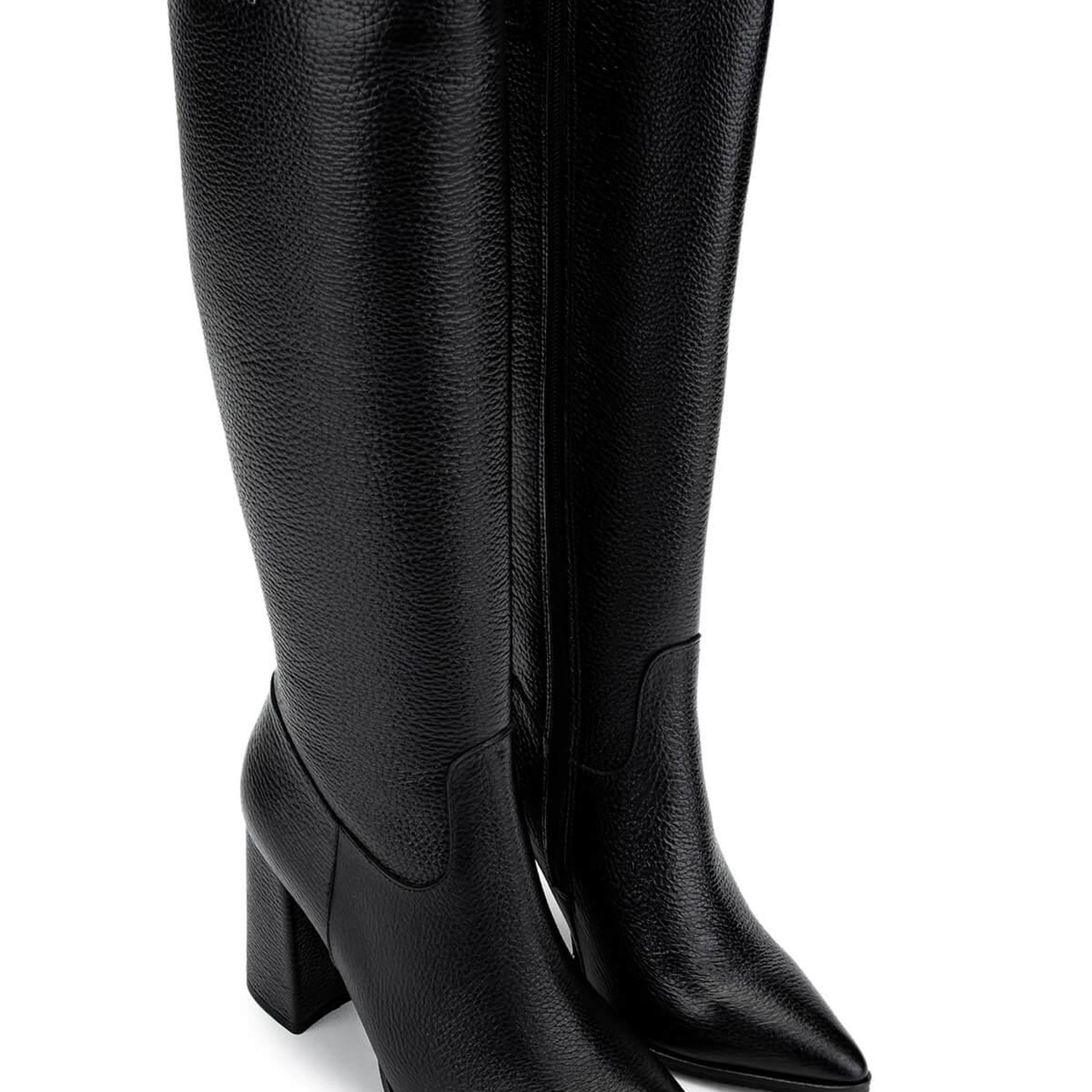 Tamer Tanca Kadın Hakiki Deri Siyah Klasik Çizme