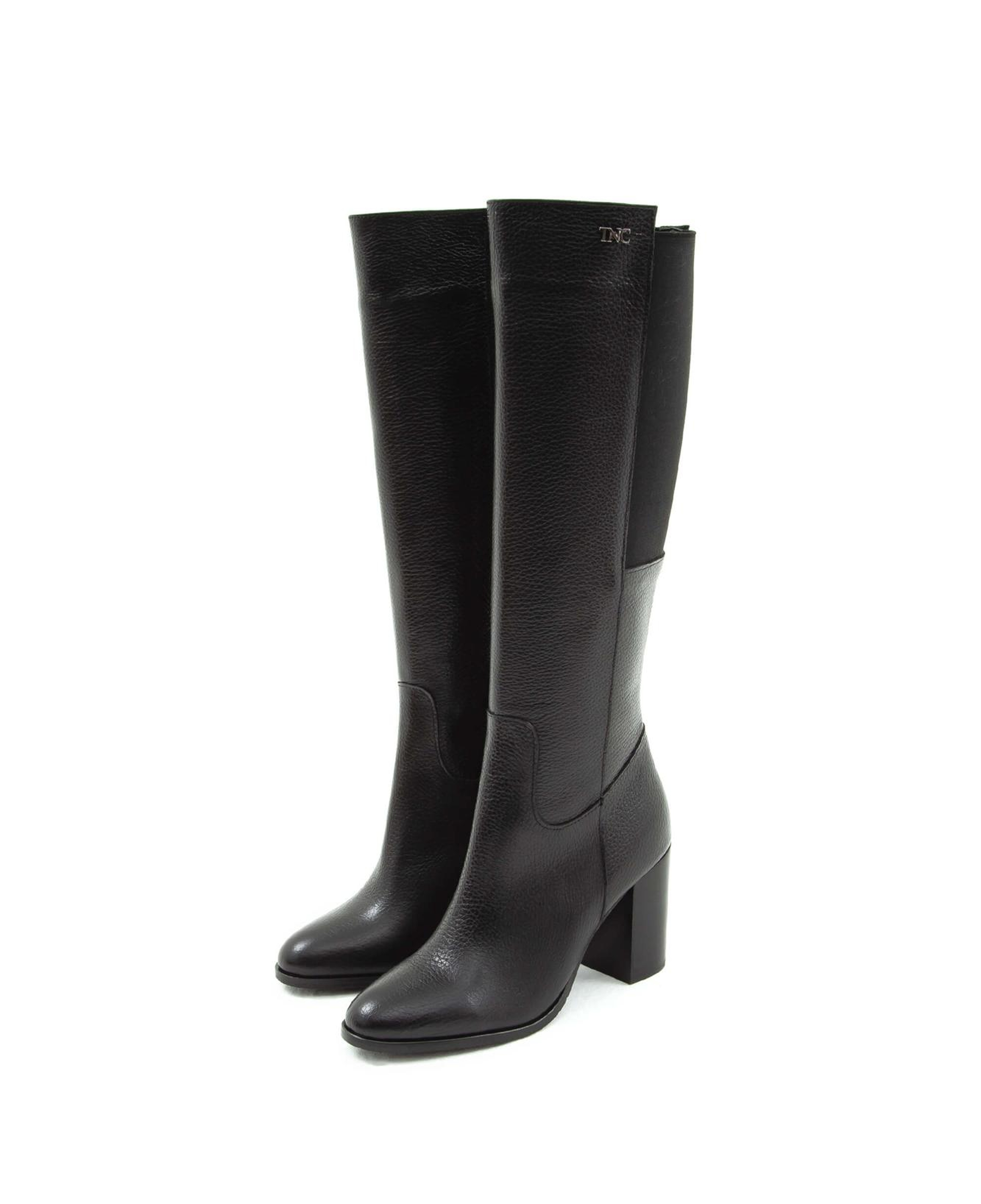 Tamer Tanca Kadın Hakiki Deri Siyah Klasik Çizme