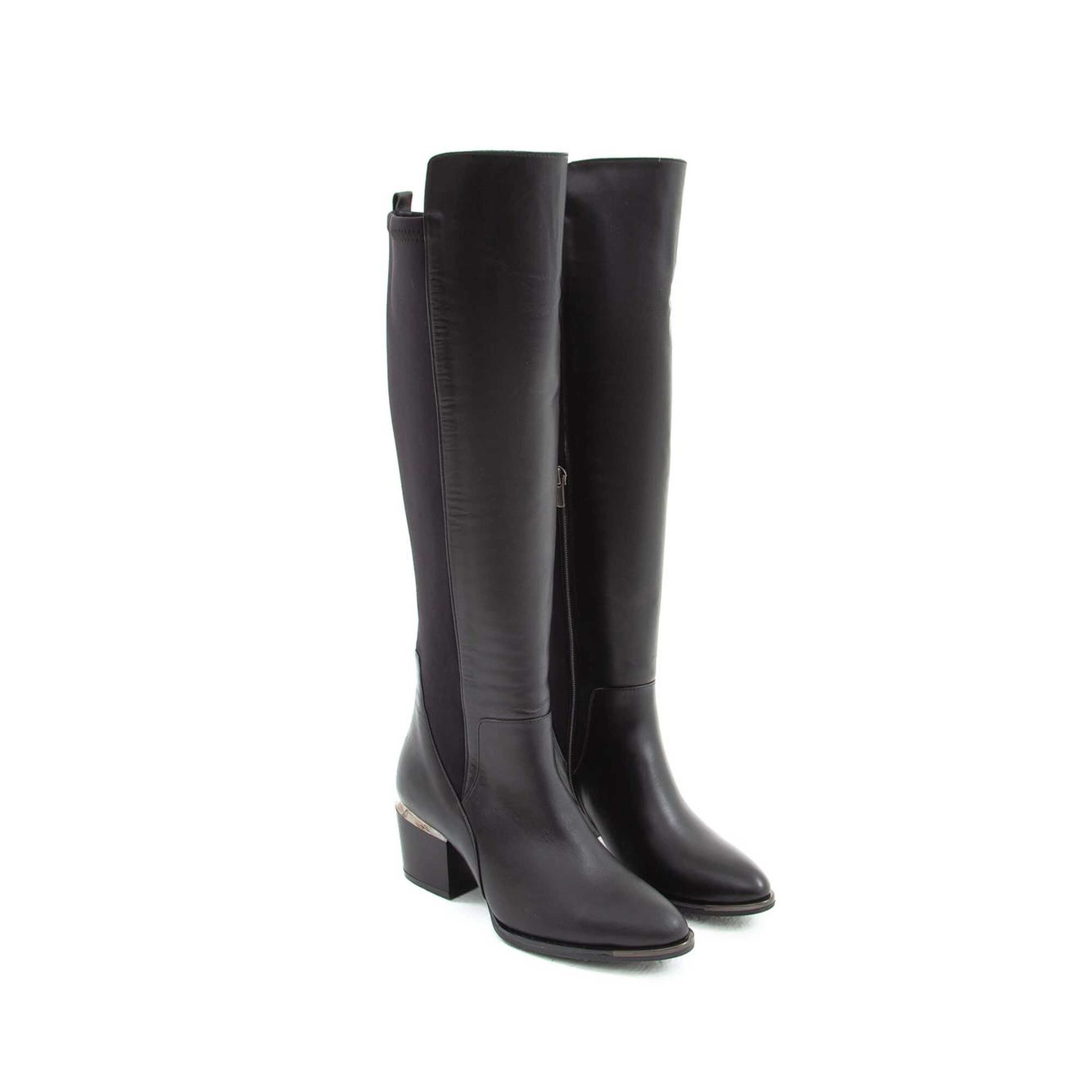 Tamer Tanca Kadın Hakiki Deri Siyah Klasik Çizme