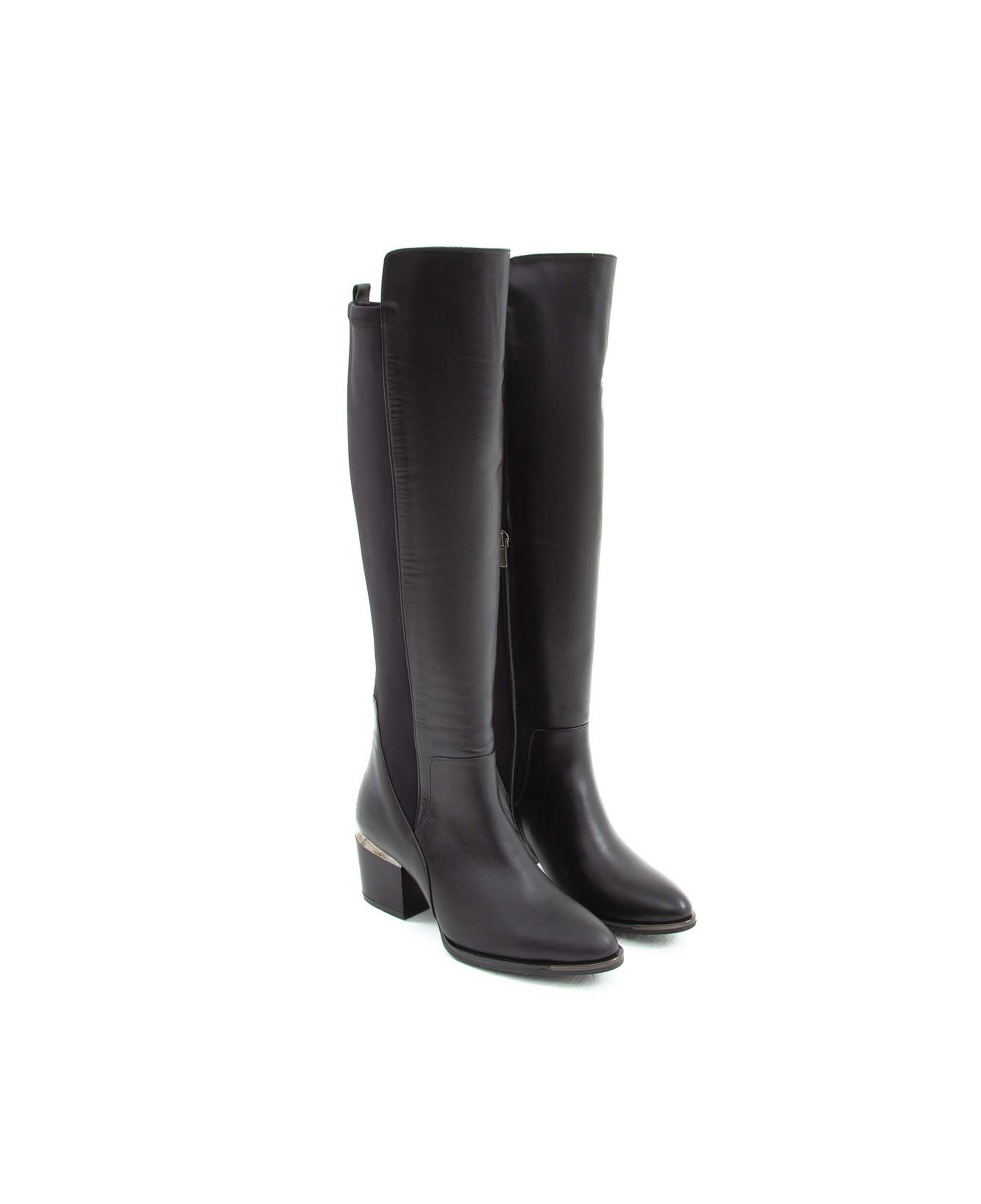 Tamer Tanca Kadın Hakiki Deri Siyah Klasik Çizme