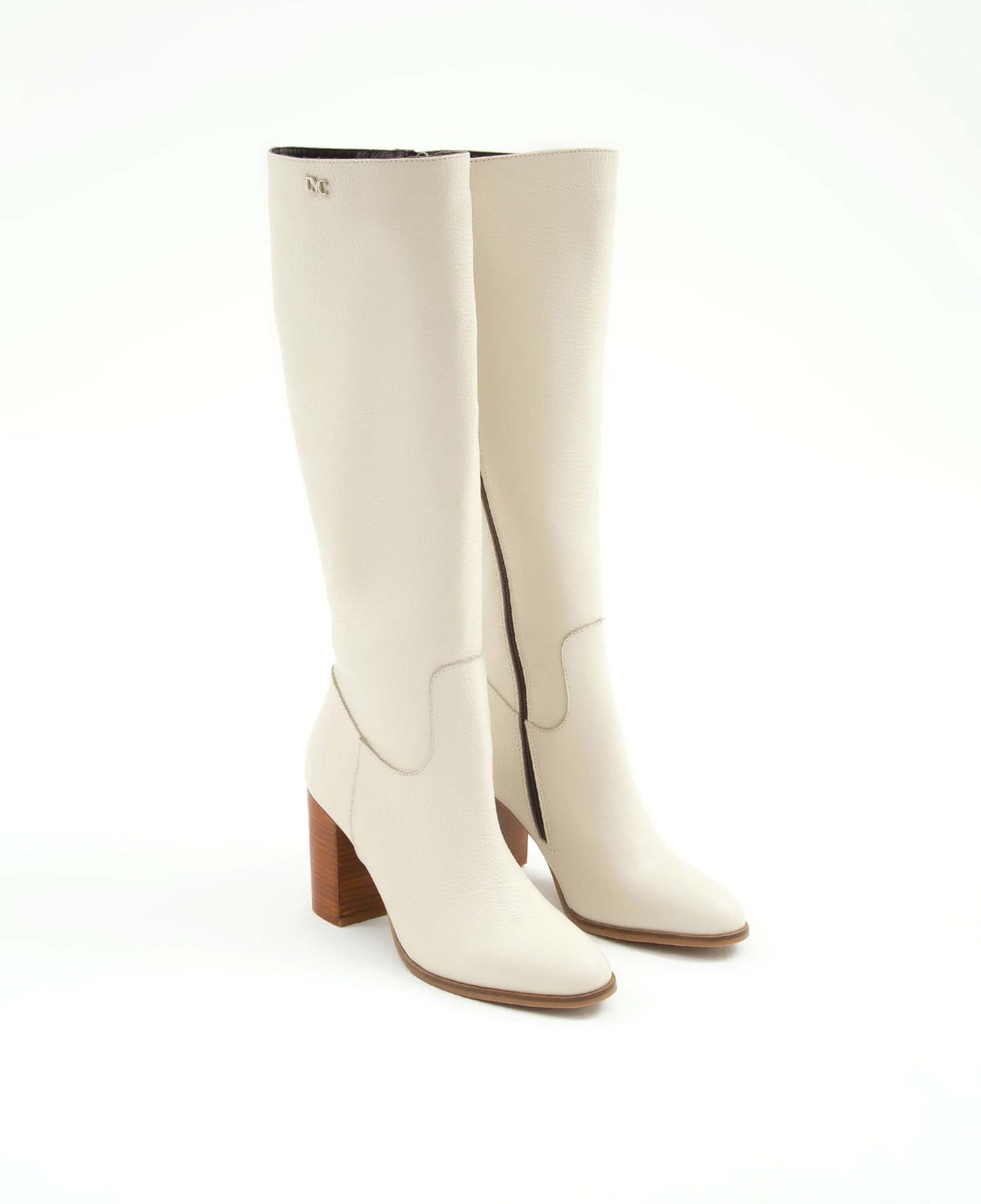 Tamer Tanca Kadın Hakiki Deri Bej Floter Klasik Çizme