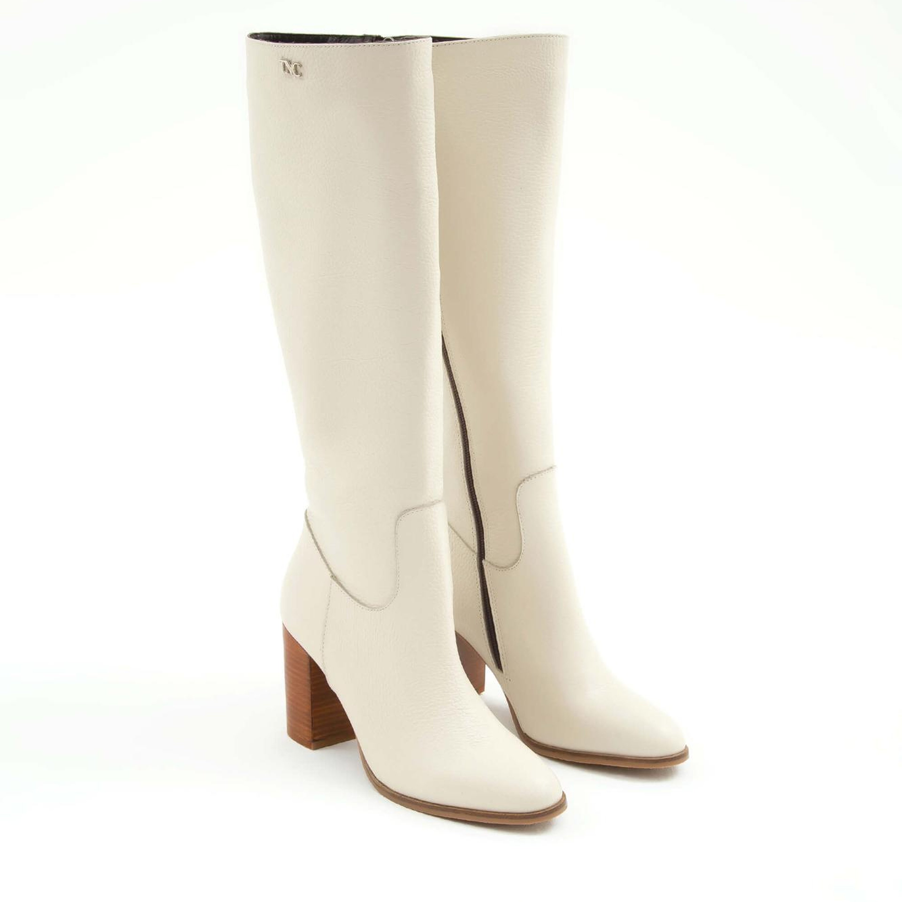 Tamer Tanca Kadın Hakiki Deri Bej Floter Klasik Çizme