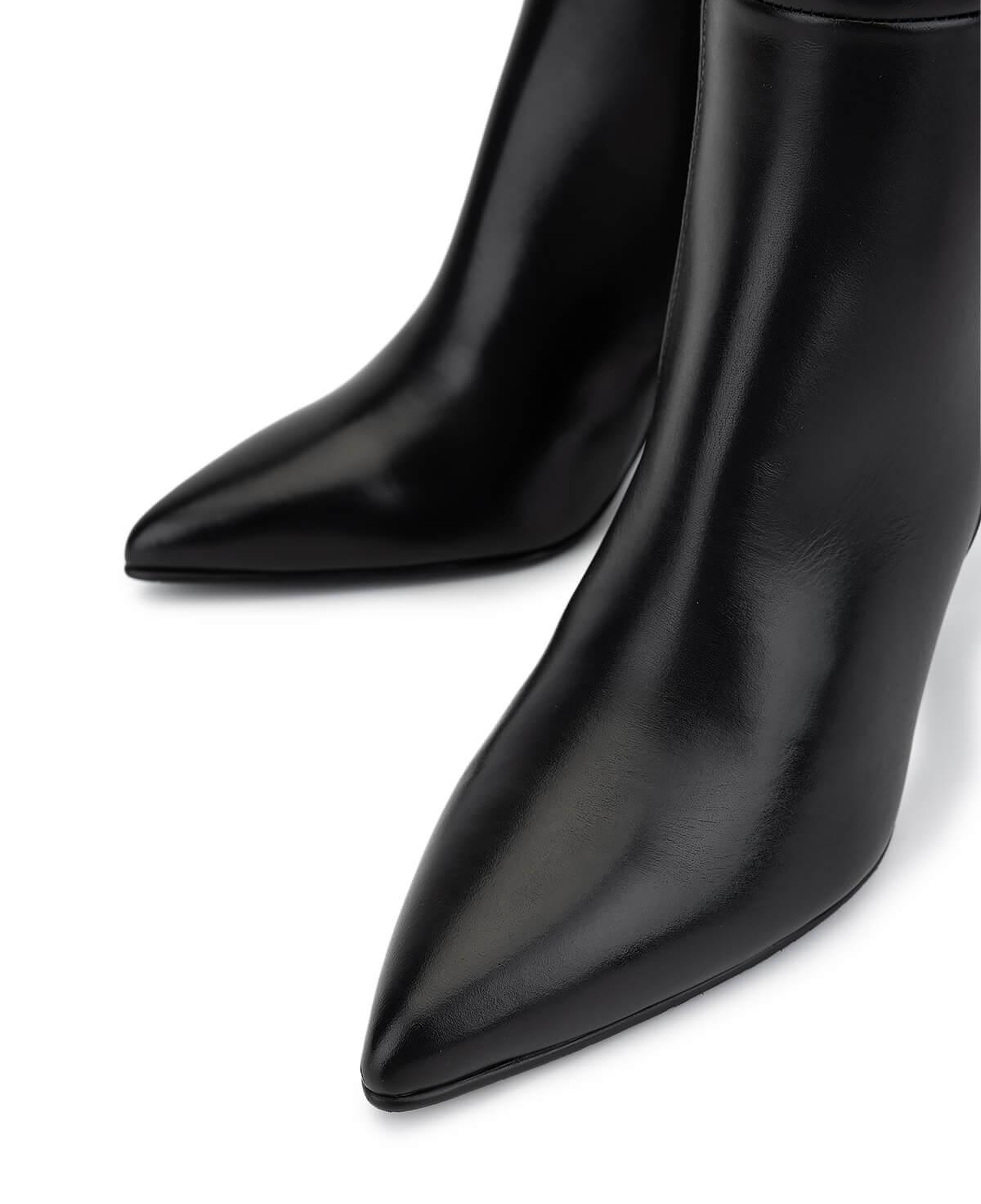 Tamer Tanca Kadın Hakiki Deri Siyah Deri Topuklu Çizme