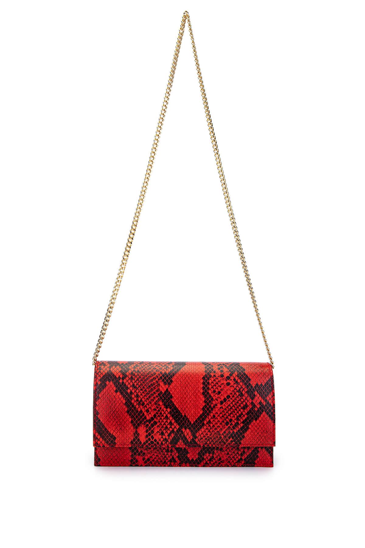 Tamer Tanca Kadın Hakiki Deri Kırmızı Omuz Çanta