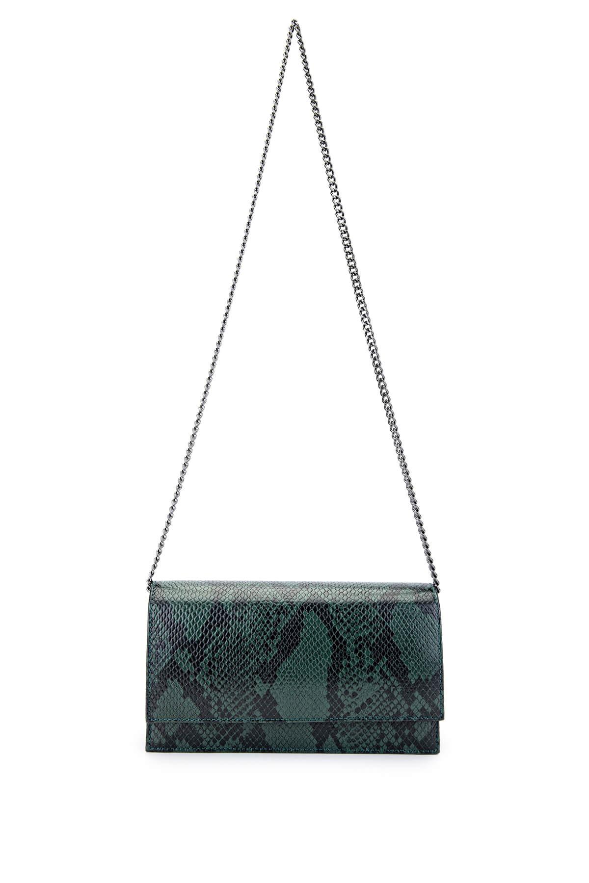 Tamer Tanca Kadın Hakiki Deri Yeşil Omuz Çanta