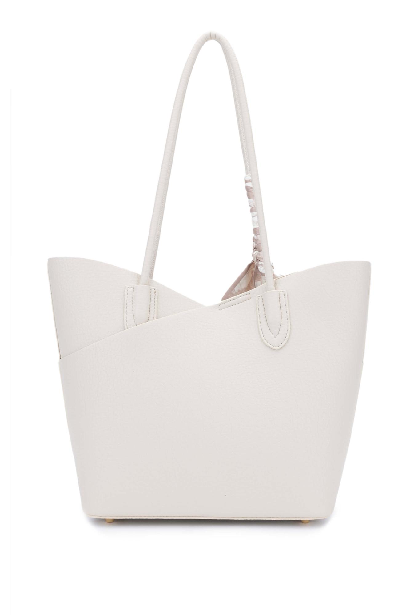 Tamer Tanca Kadın Suni Deri Bej Kol Çantası