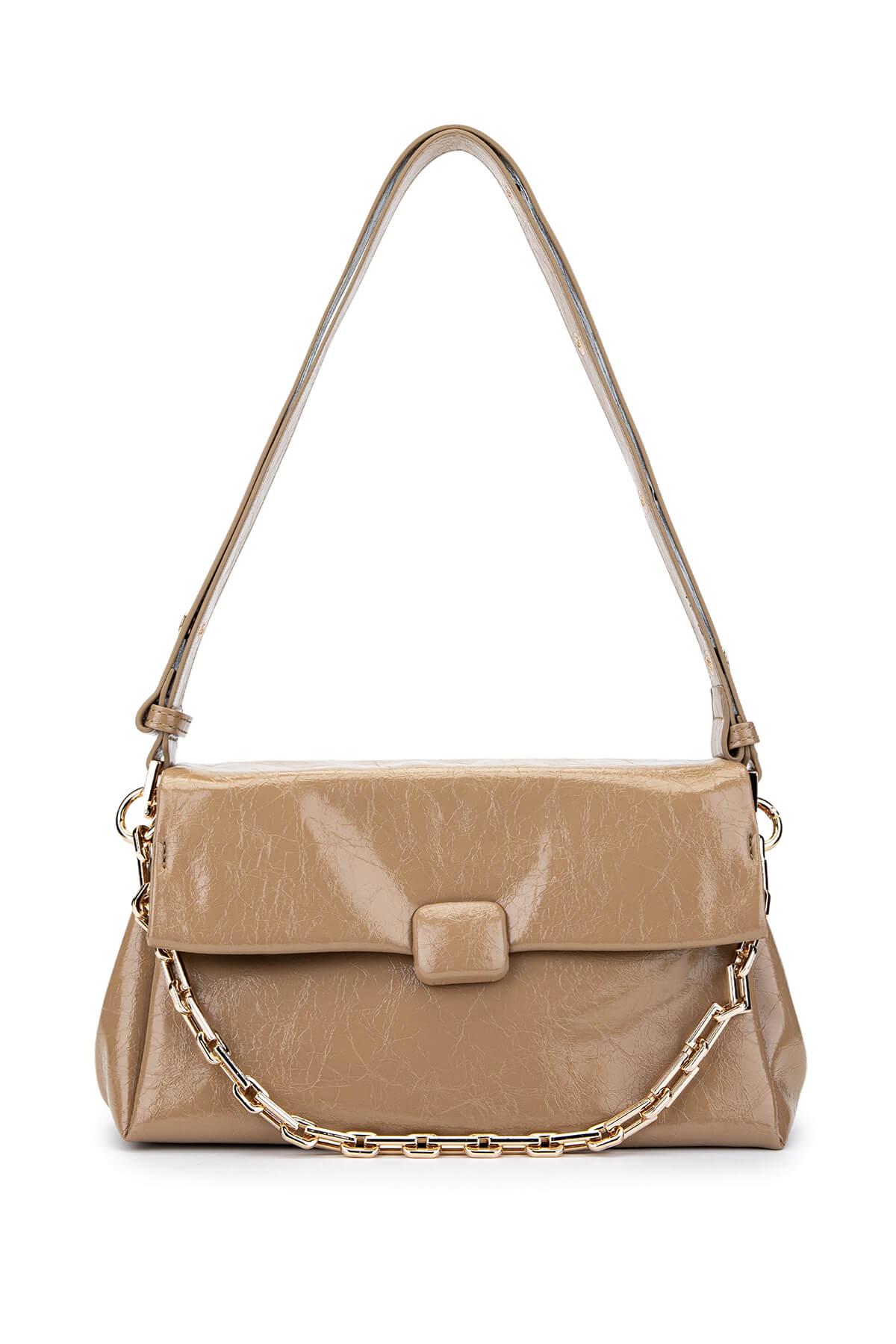 Tamer Tanca Kadın Vegan Taupe Omuz Çanta