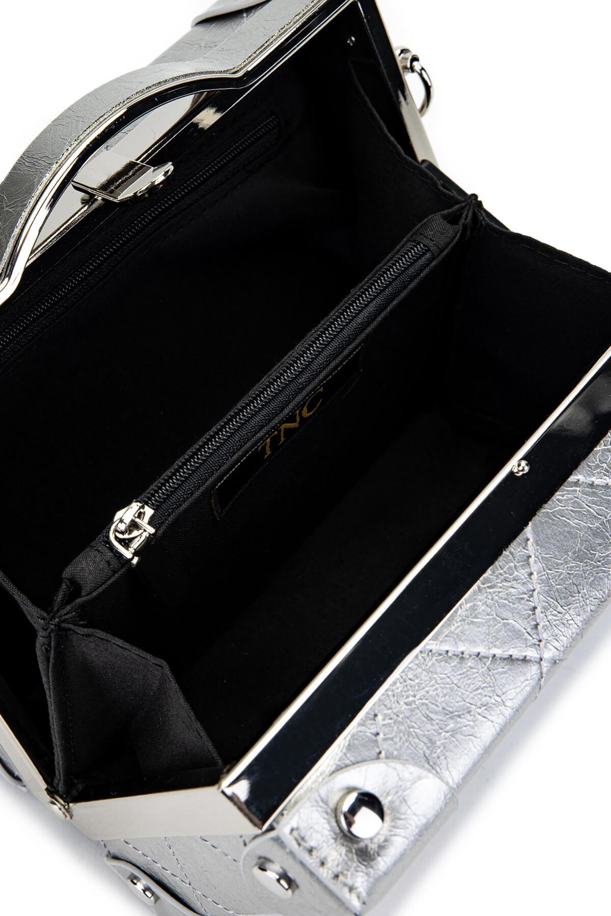 Tamer Tanca Kadın Vegan Gri Omuz Çanta