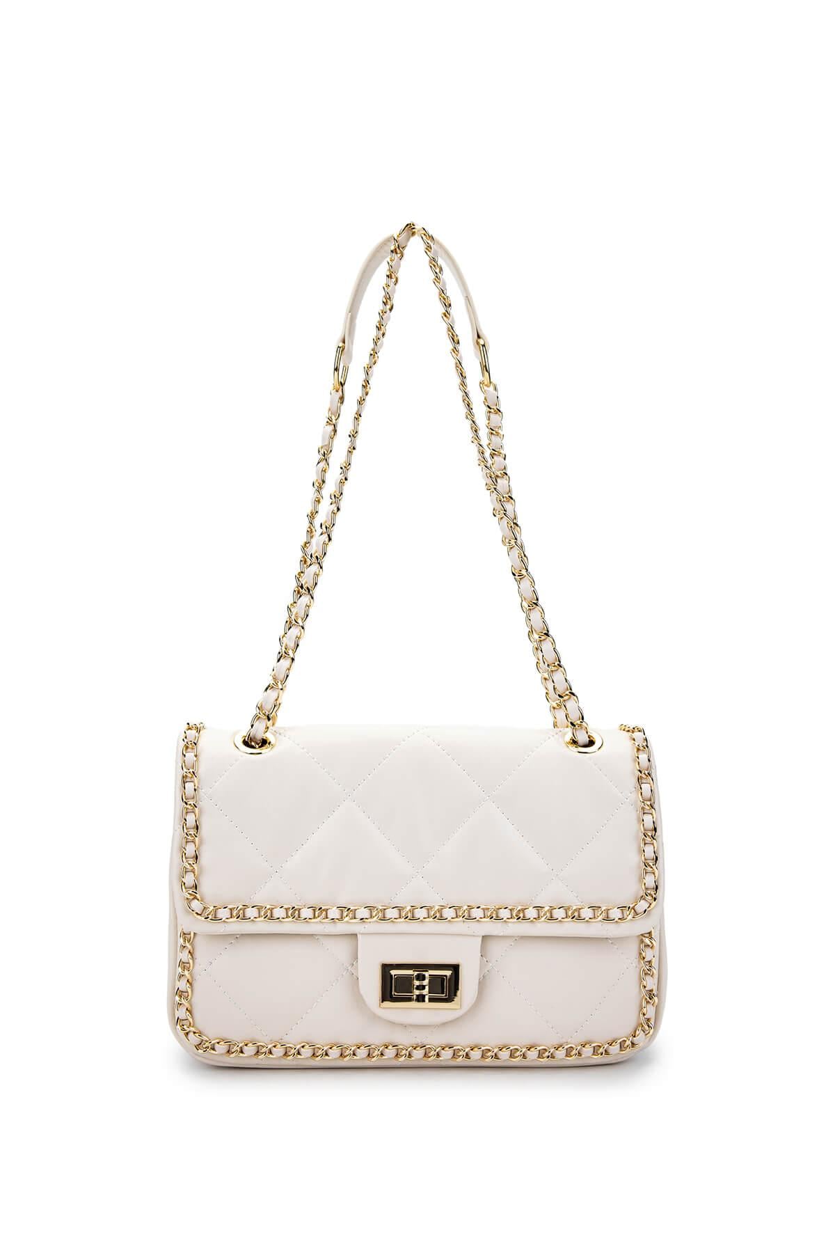 Tamer Tanca Kadın Vegan Bej Omuz Çanta