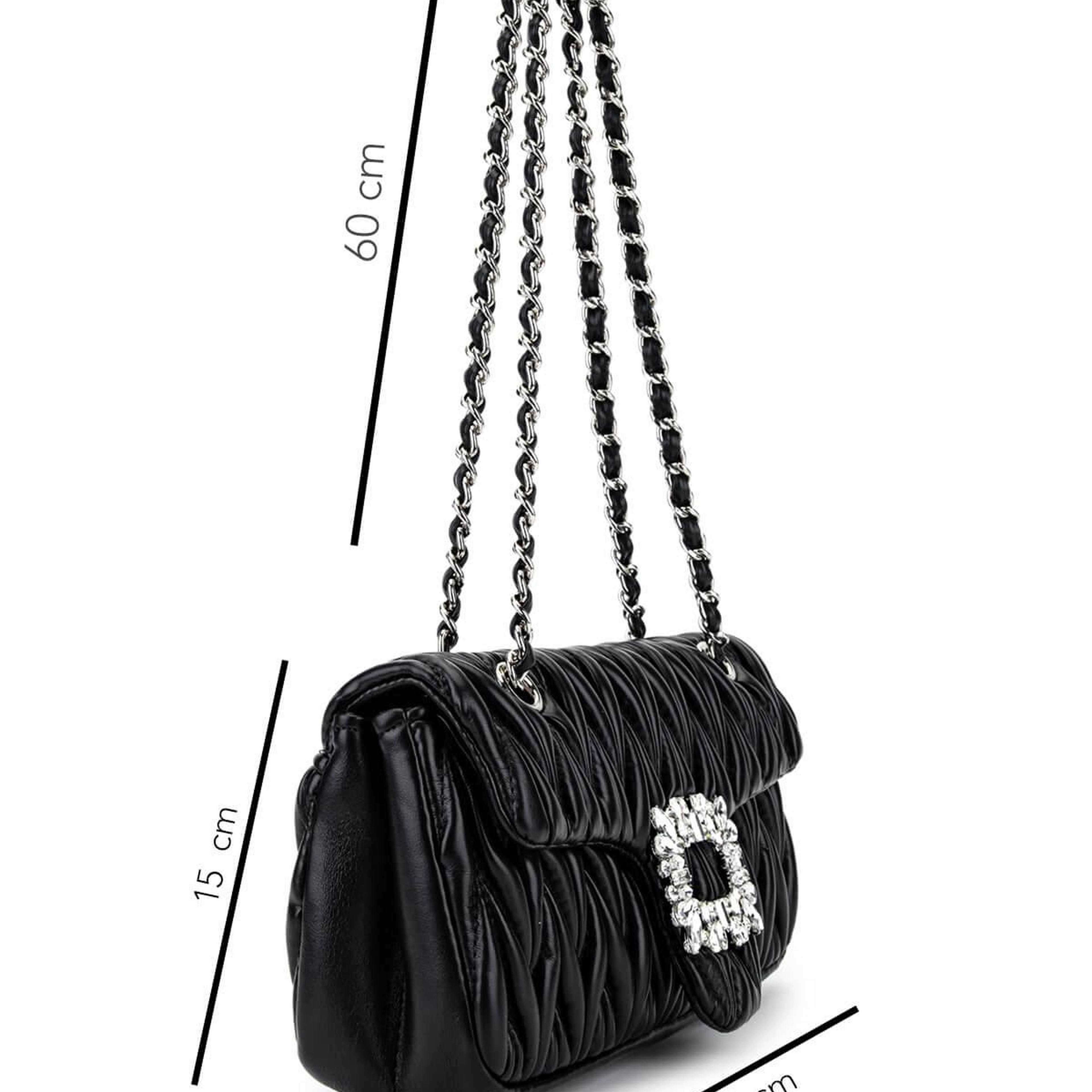 Tamer Tanca Kadın Suni Deri Siyah Omuz Çanta