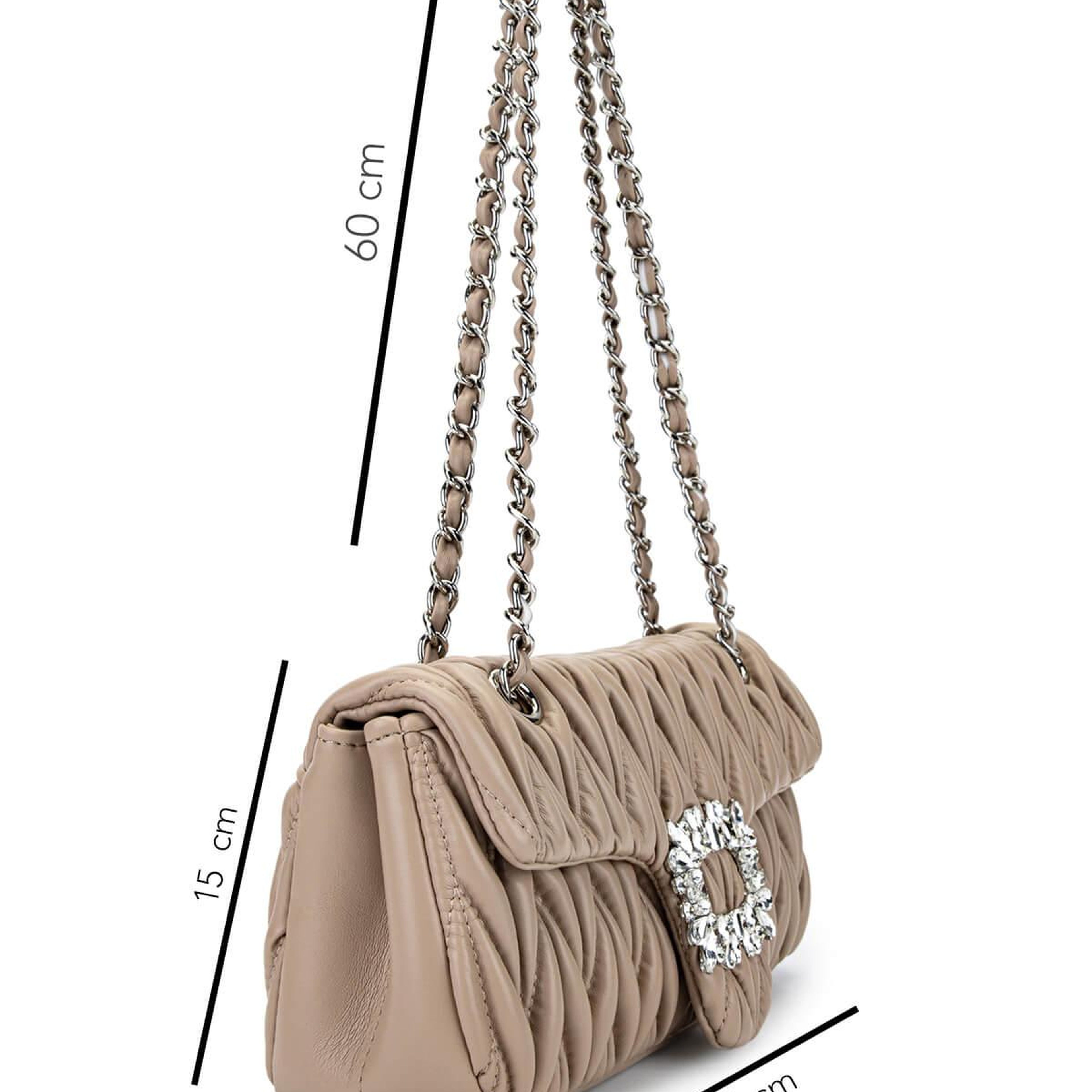 Tamer Tanca Kadın Suni Deri Taupe Omuz Çanta