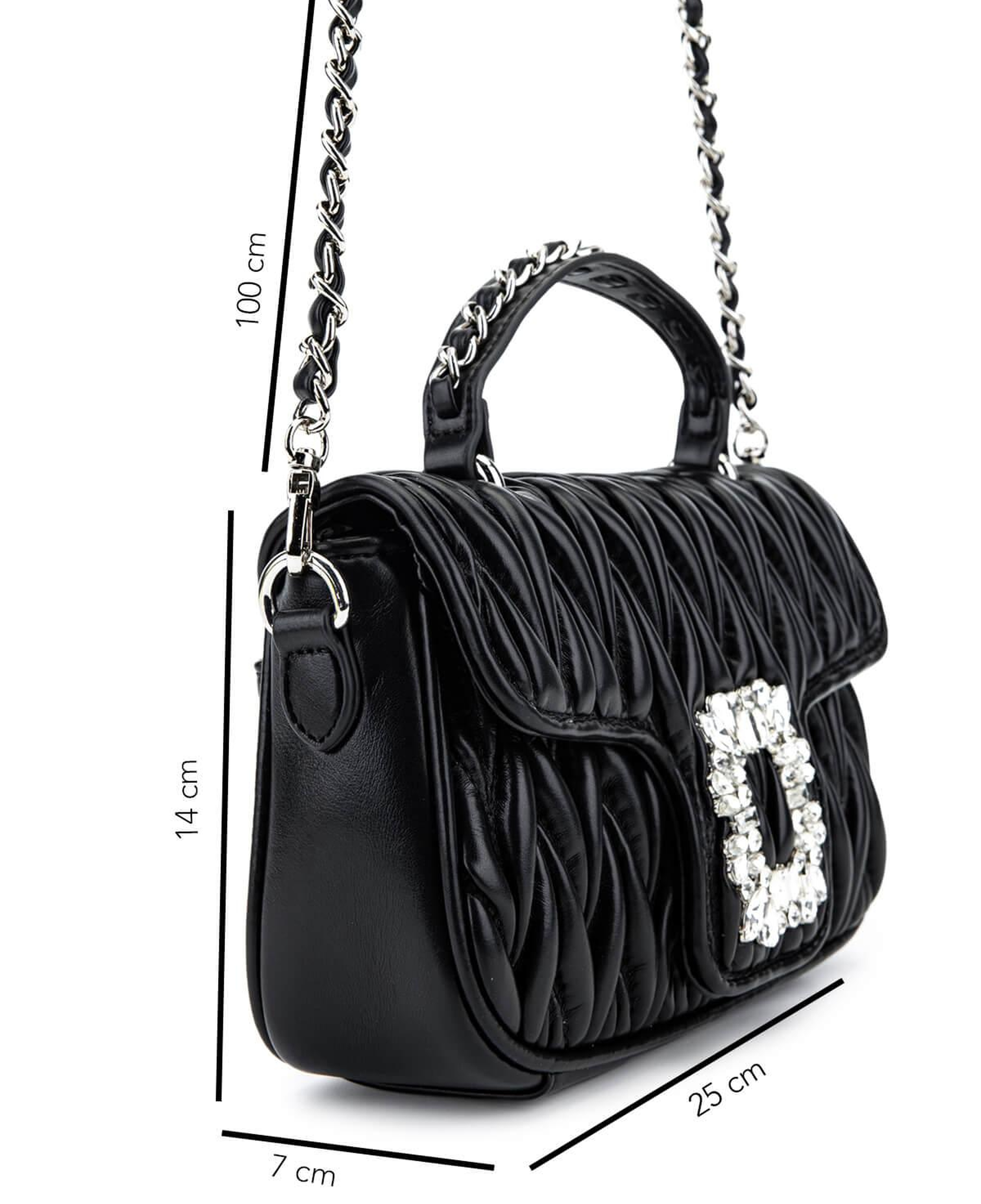 Tamer Tanca Kadın Suni Deri Siyah Omuz Çanta