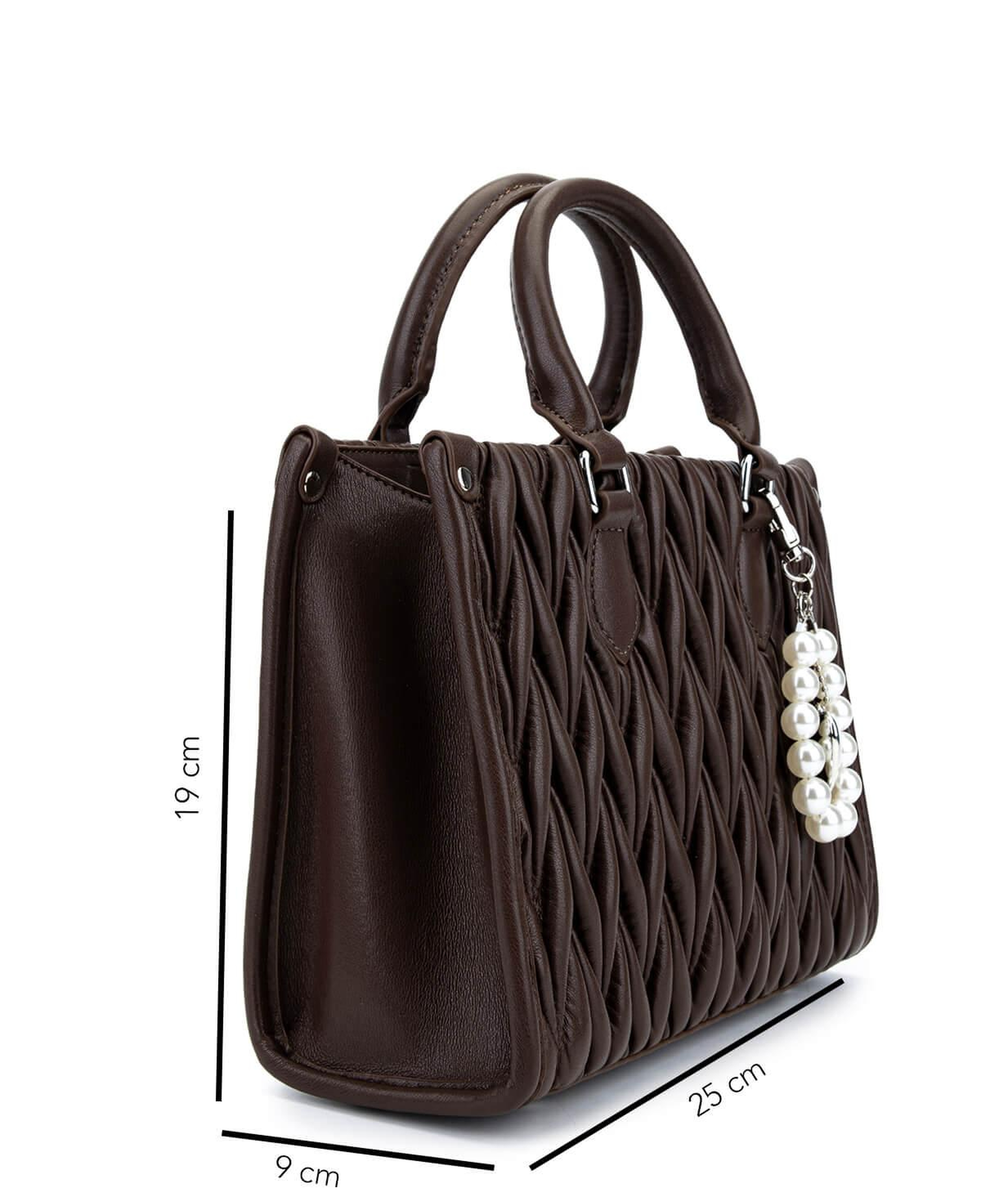 Tamer Tanca Kadın Suni Deri Kahverengi Omuz Çanta