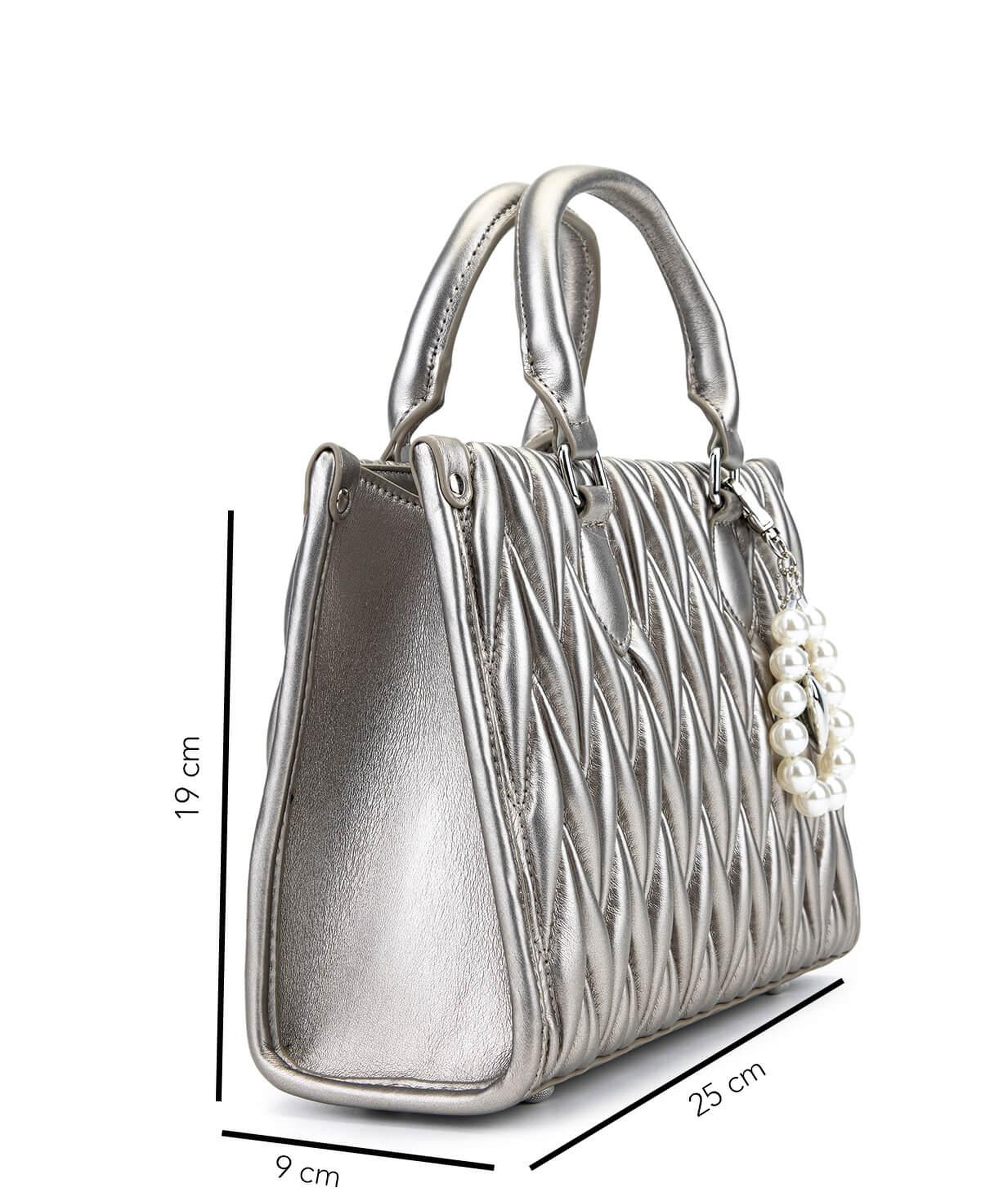 Tamer Tanca Kadın Suni Deri Metalik Omuz Çanta