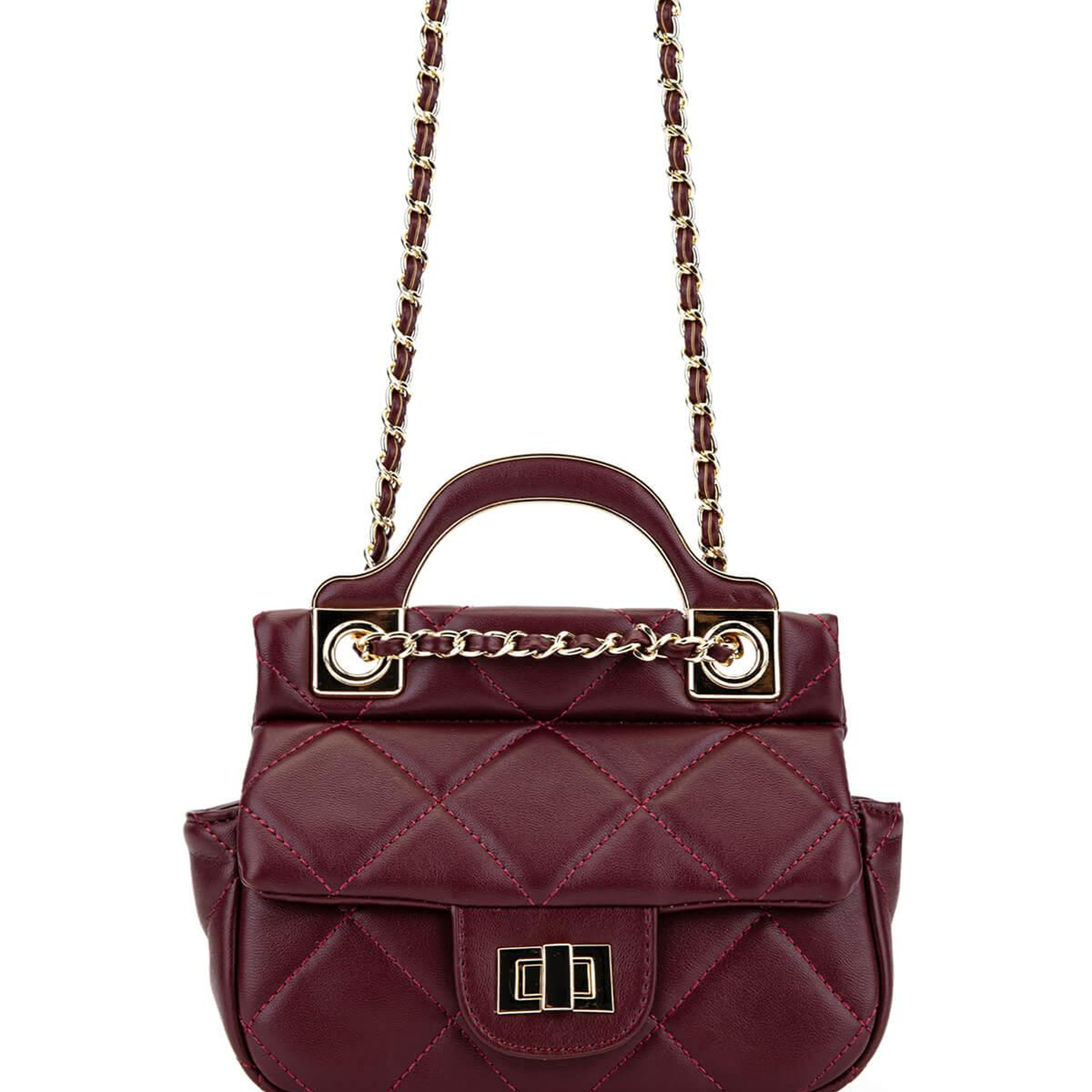 Tamer Tanca Kadın Suni Deri Bordo Omuz Çanta