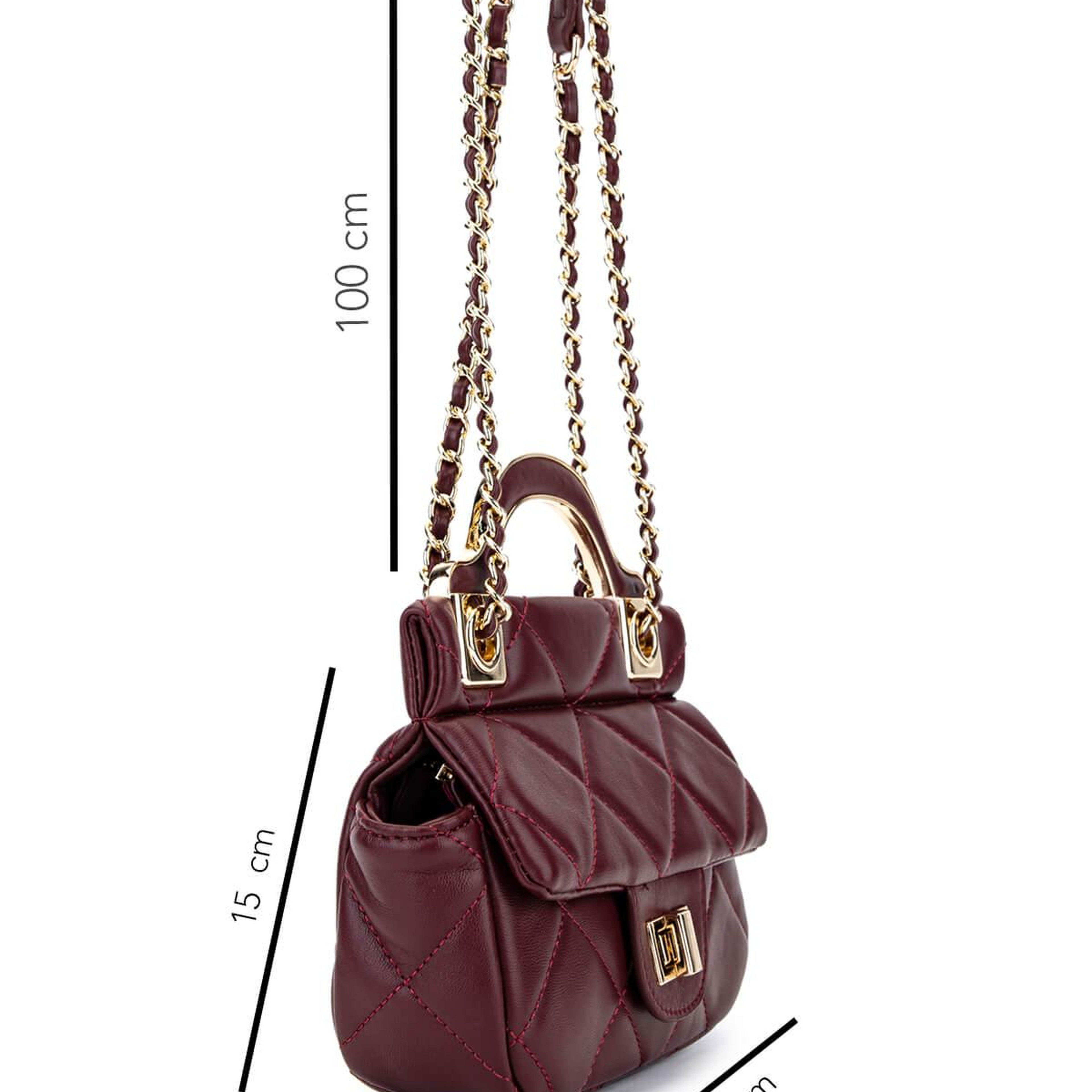 Tamer Tanca Kadın Suni Deri Bordo Omuz Çanta