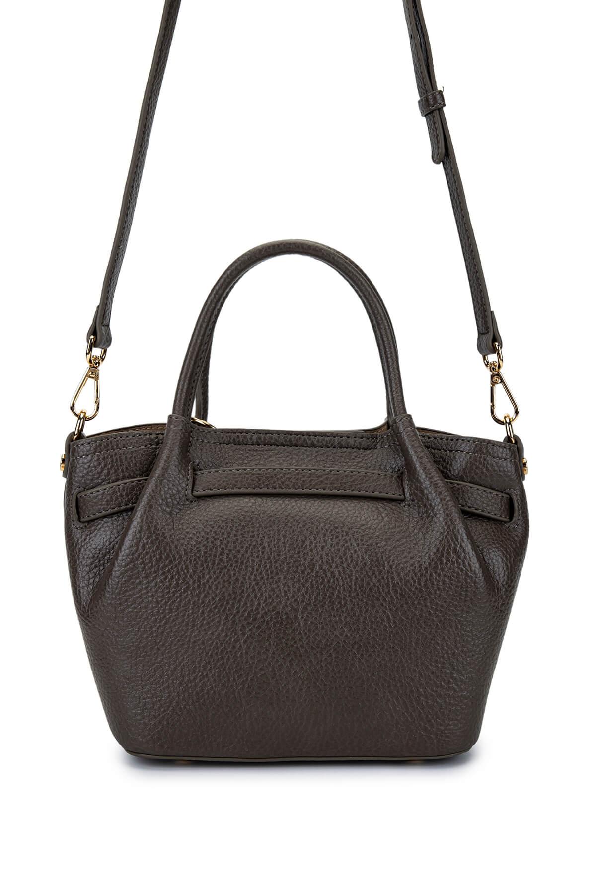 Tamer Tanca Kadın Suni Deri Gri Omuz Çanta