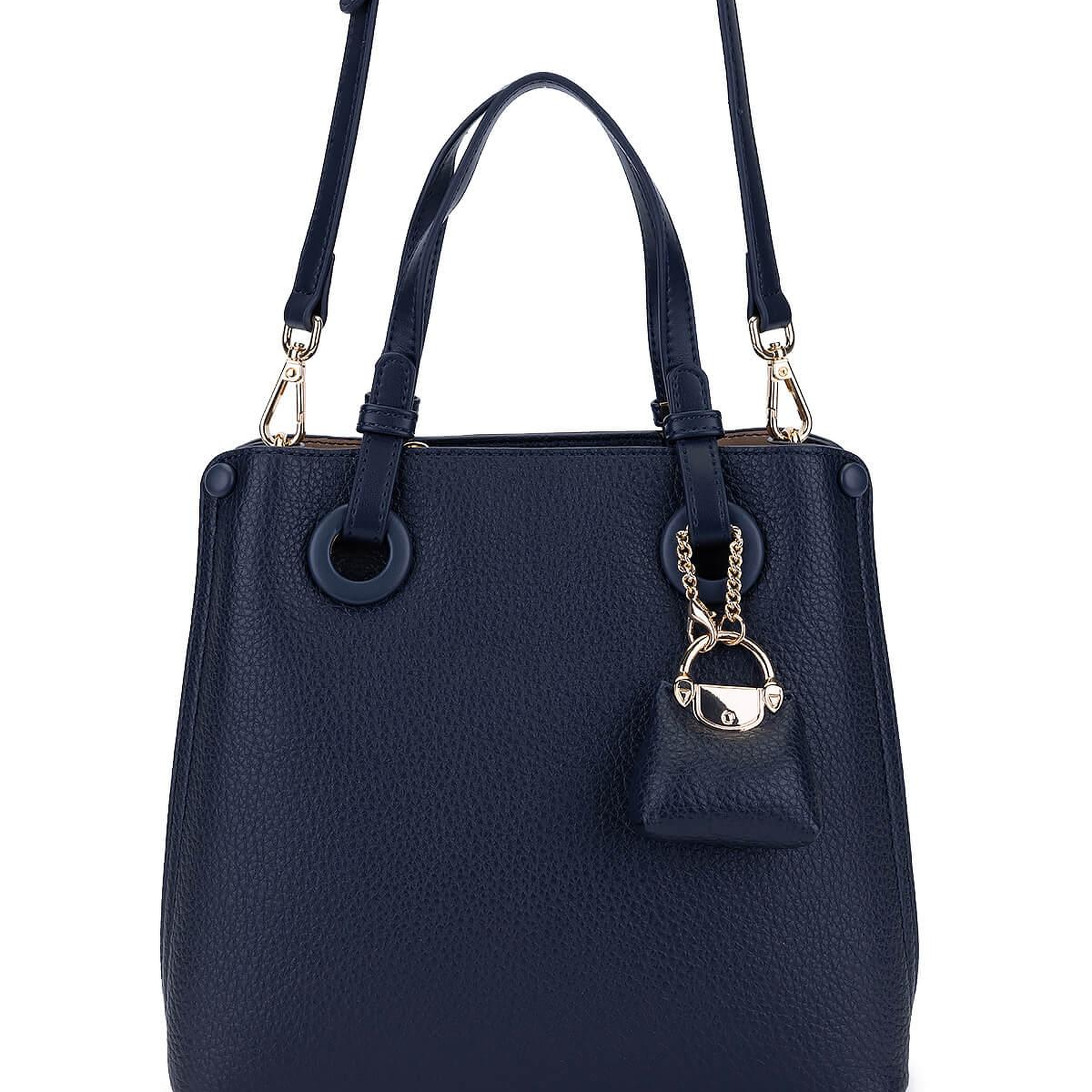 Tamer Tanca Kadın Suni Deri Lacivert Omuz Çanta