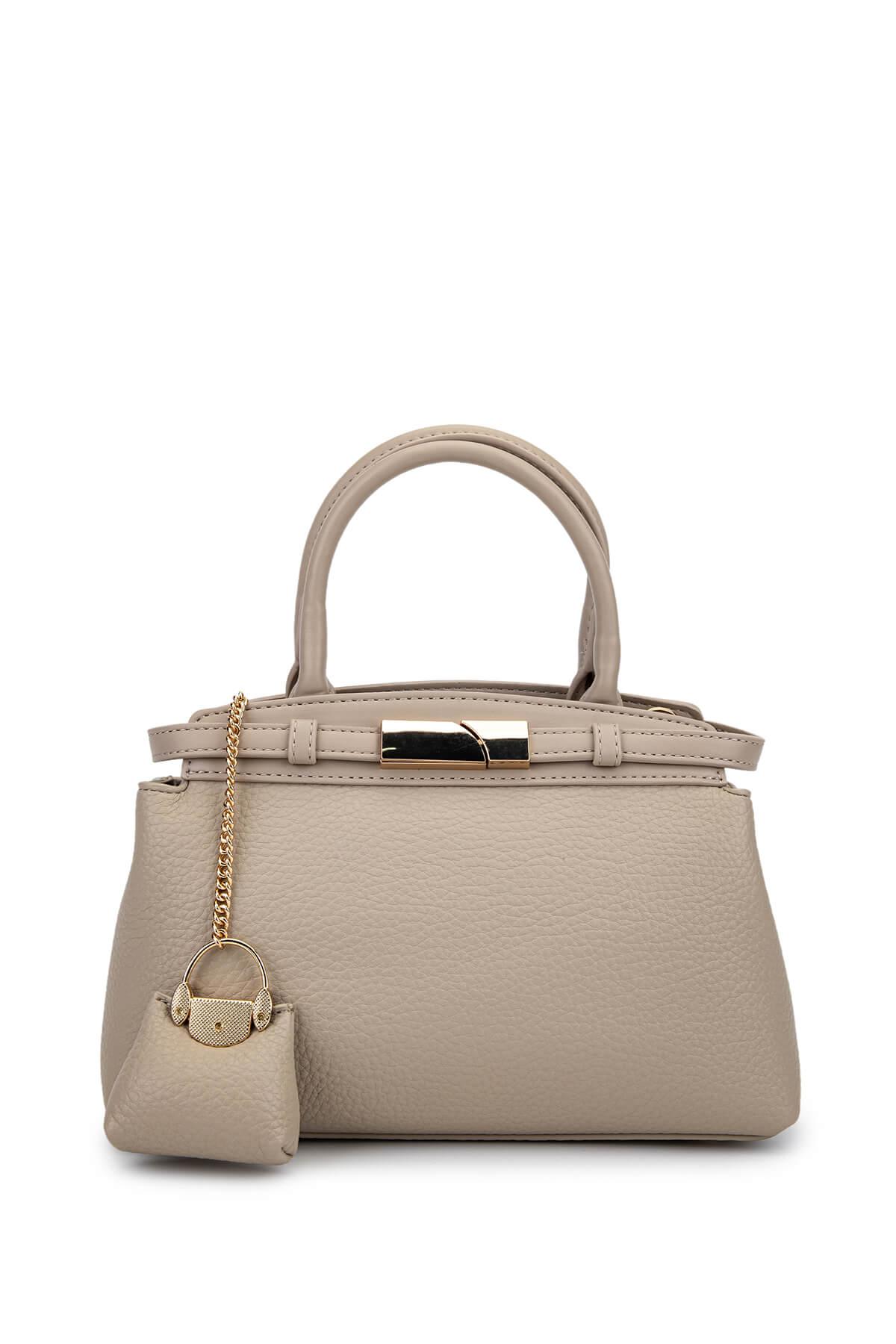 Tamer Tanca Kadın Suni Deri Taupe Omuz Çanta