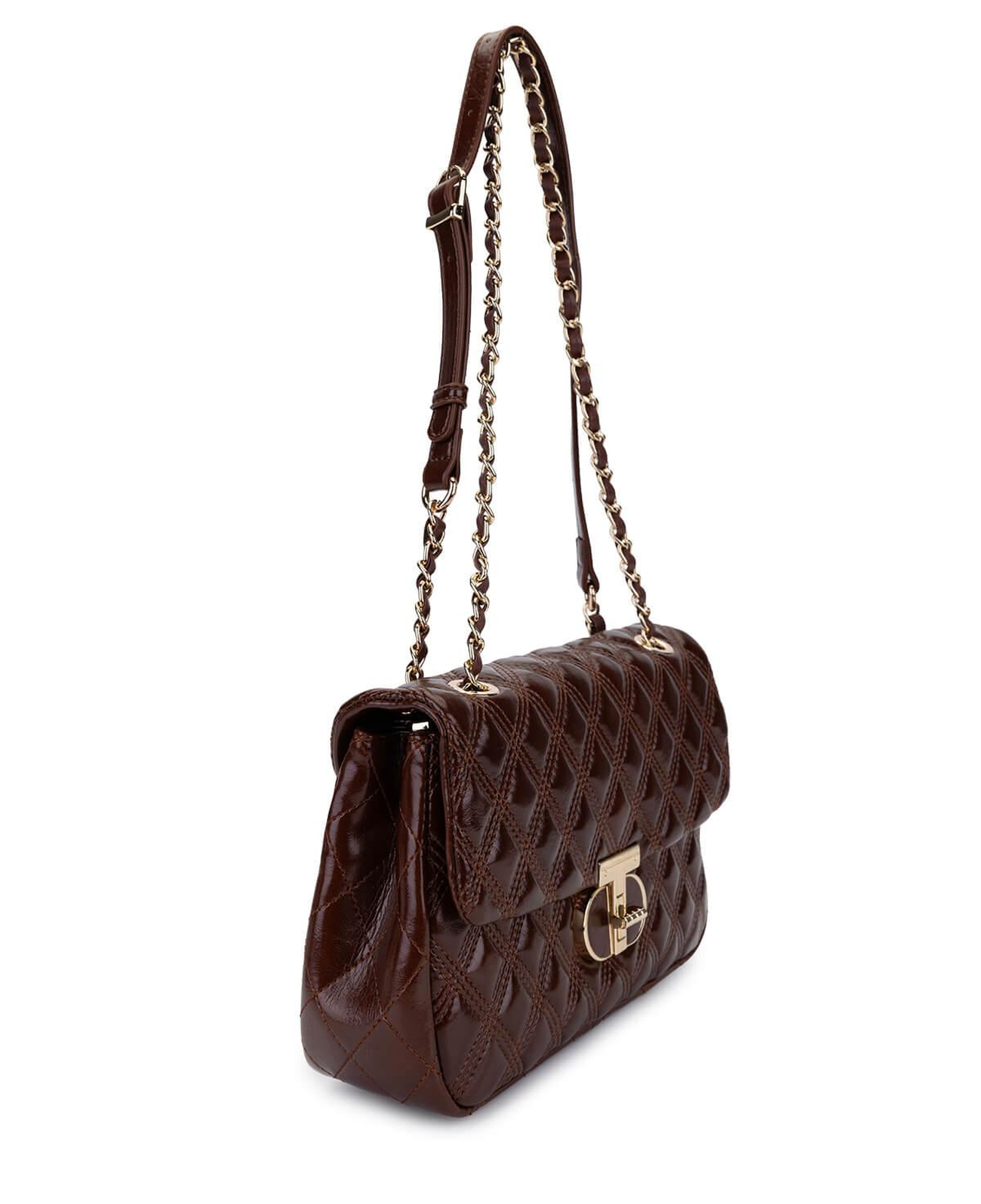 Tamer Tanca Kadın Suni Deri Kahverengi Omuz Çanta