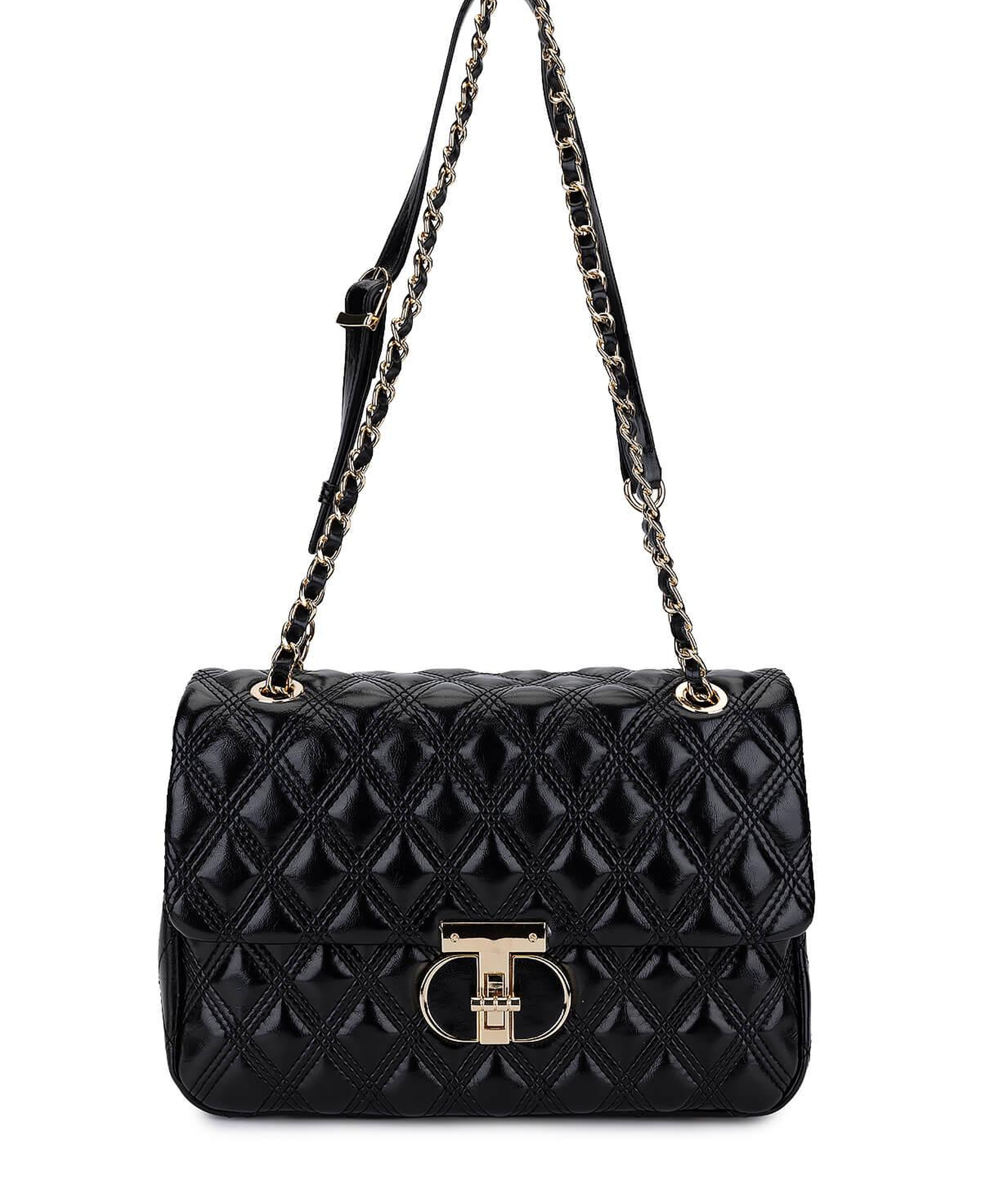 Tamer Tanca Kadın Suni Deri Siyah Omuz Çanta