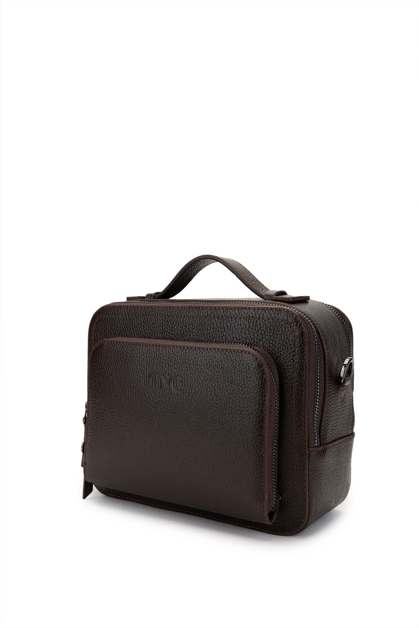 Tamer Tanca Erkek Hakiki Deri Kahverengi Postacı Çanta