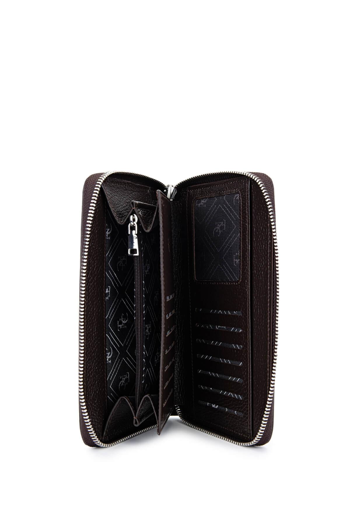 Tamer Tanca Erkek Hakiki Deri Kahverengi El Çantası