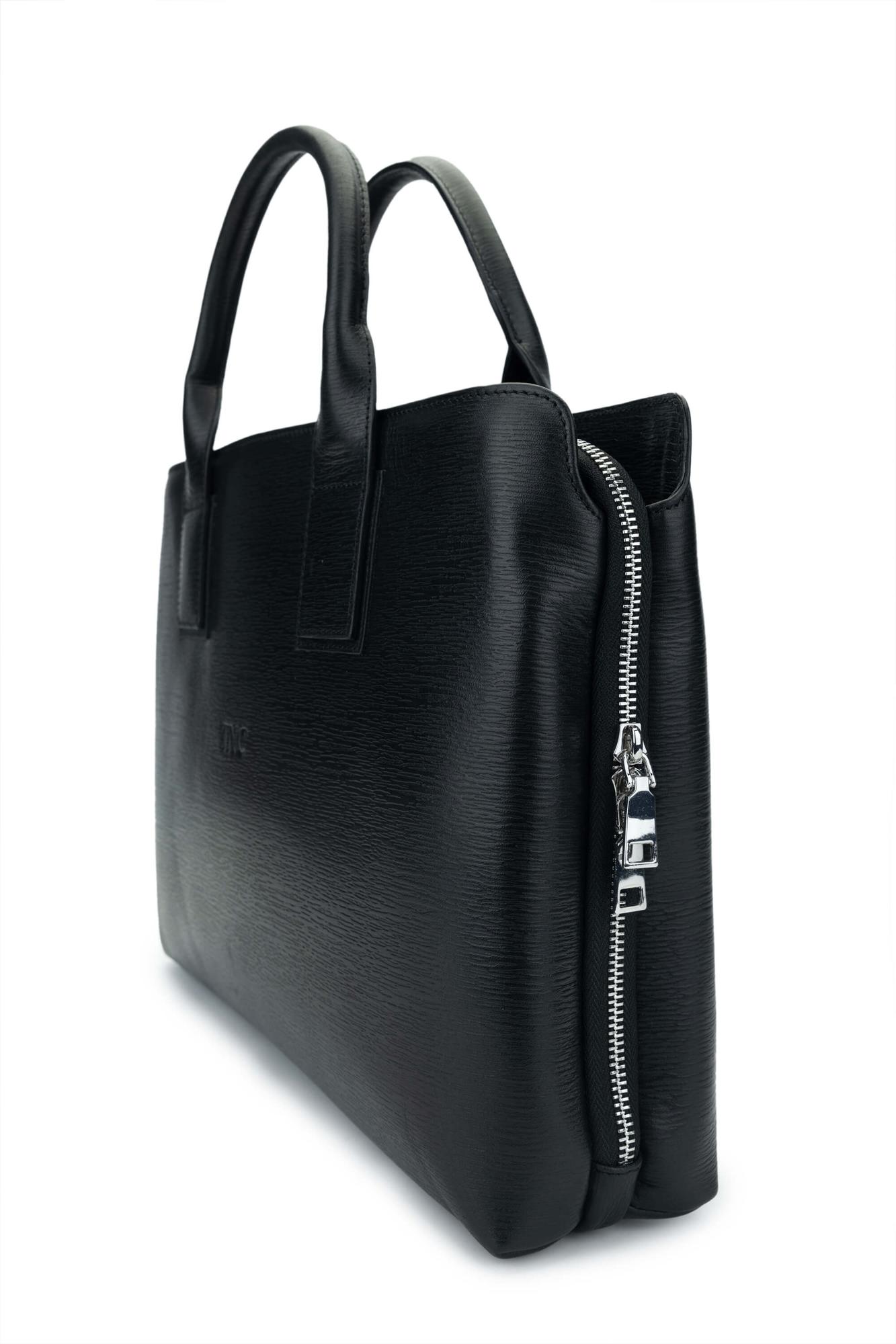 Tamer Tanca Erkek Hakiki Deri Siyah Evrak Çantası